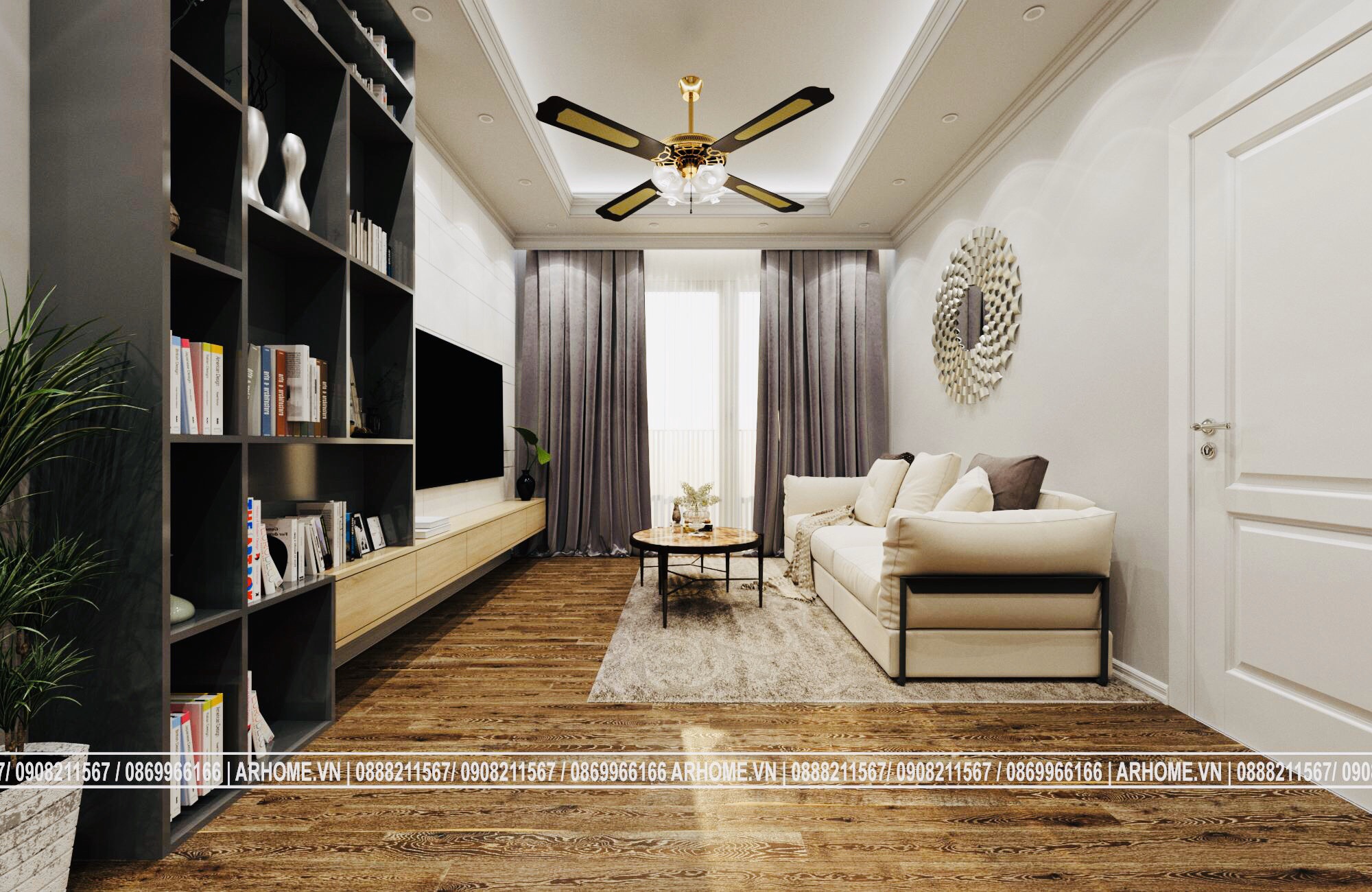 Thiết kế nội thất Chung Cư tại Hà Nội Mạnh mẽ đầy cá tính với Thiết kế nội thất căn hộ chung cư 11G2 Sunshine Garden 1585280266 3