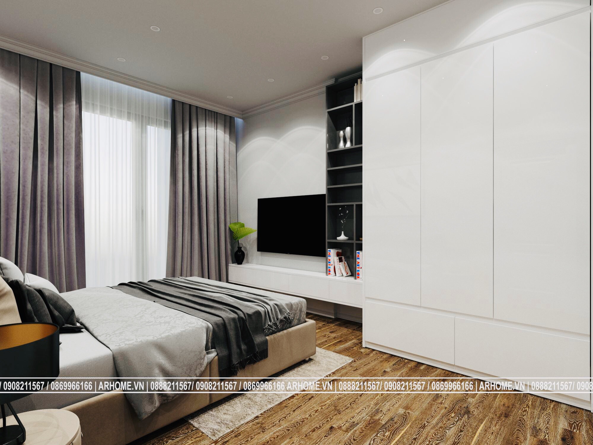 Thiết kế nội thất Chung Cư tại Hà Nội Mạnh mẽ đầy cá tính với Thiết kế nội thất căn hộ chung cư 11G2 Sunshine Garden 1585280267 7