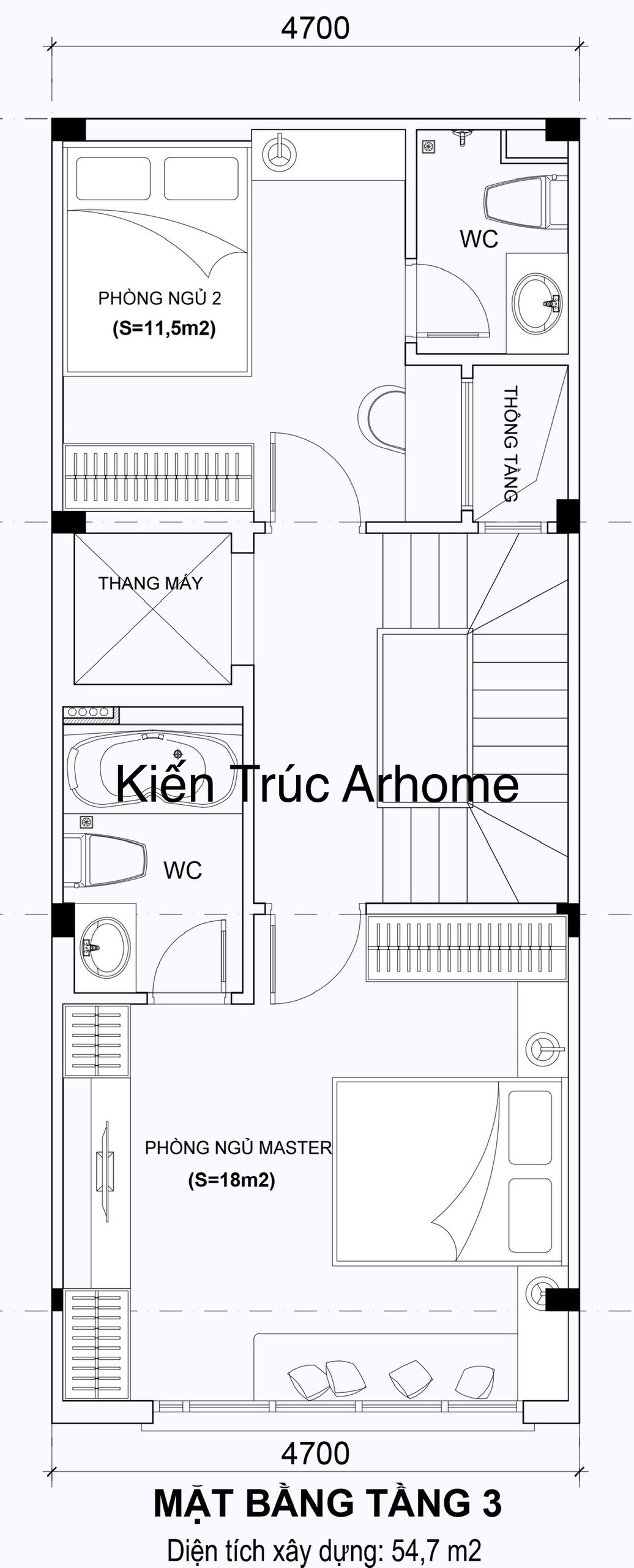 Thiết kế Nhà Mặt Phố tại Hà Nội Thiết kế Nhà phố hiện đại 4 tầng 50m2 của Anh Tuấn ở Hà Đông 1586229951 1