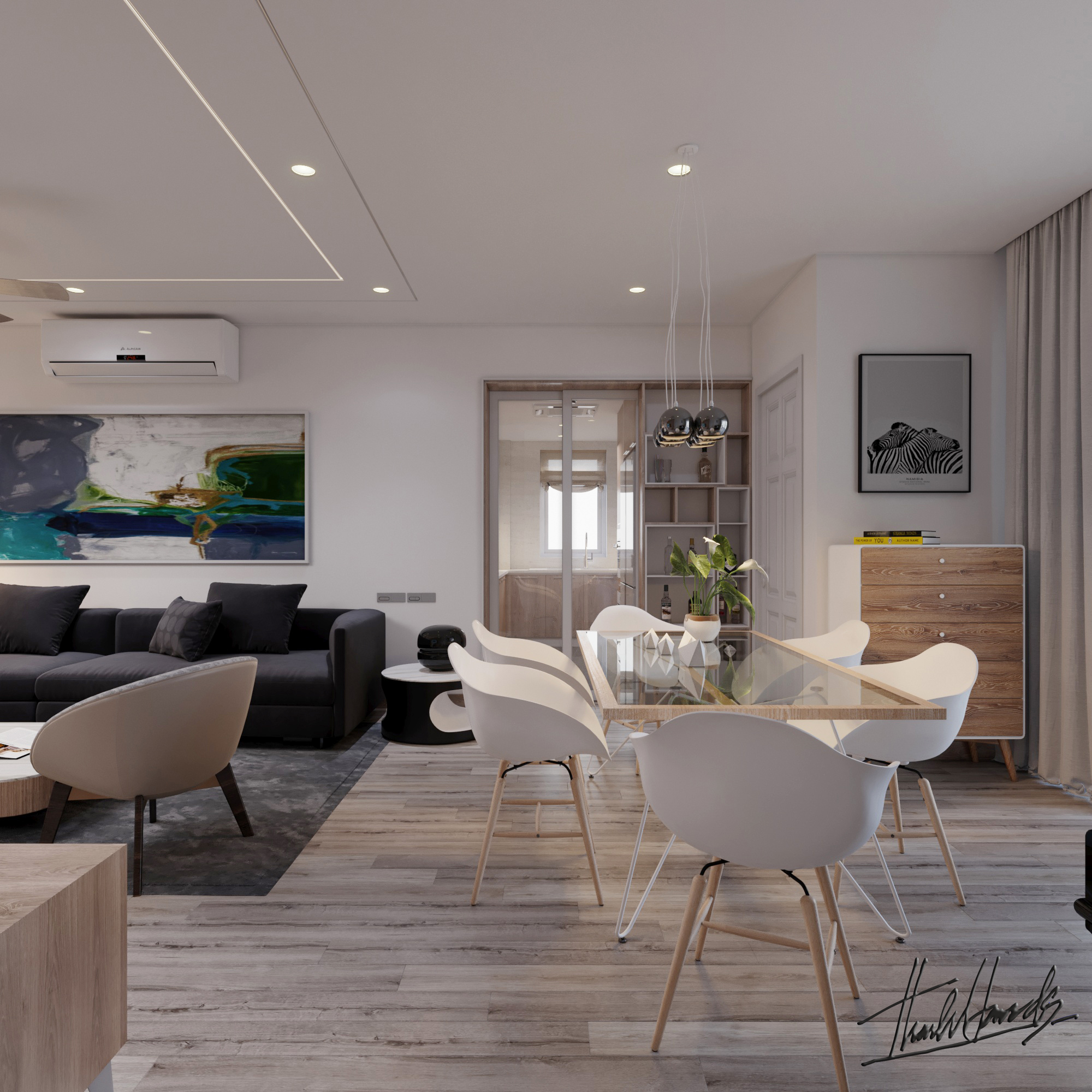 Thiết kế nội thất Chung Cư tại Hà Nội NỘI THẤT CHUNG CƯ 29T2 - N05 TRUNG HÒA - HÀ NỘI 1586313301 4