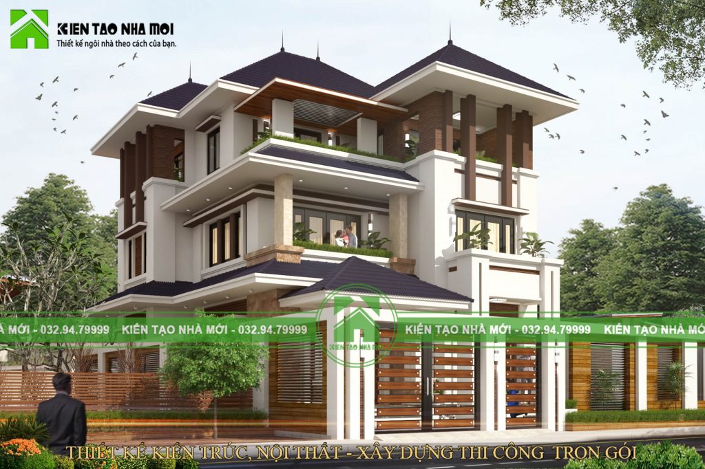 Thiết kế Biệt Thự tại Quảng Ninh THIẾT KẾ BIỆT THỰ 3 TẦNG MÁI THÁI ĐẸP ẤN TƯỢNG, NỔI BẬT 1586581300 5