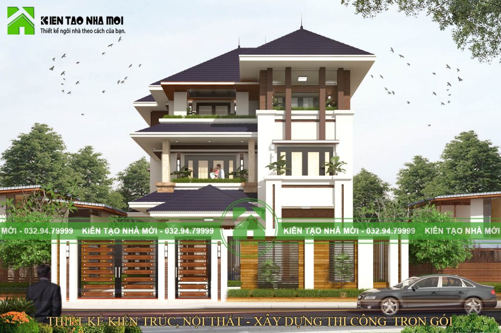 Thiết kế Biệt Thự tại Quảng Ninh THIẾT KẾ BIỆT THỰ 3 TẦNG MÁI THÁI ĐẸP ẤN TƯỢNG, NỔI BẬT 1586581301 3