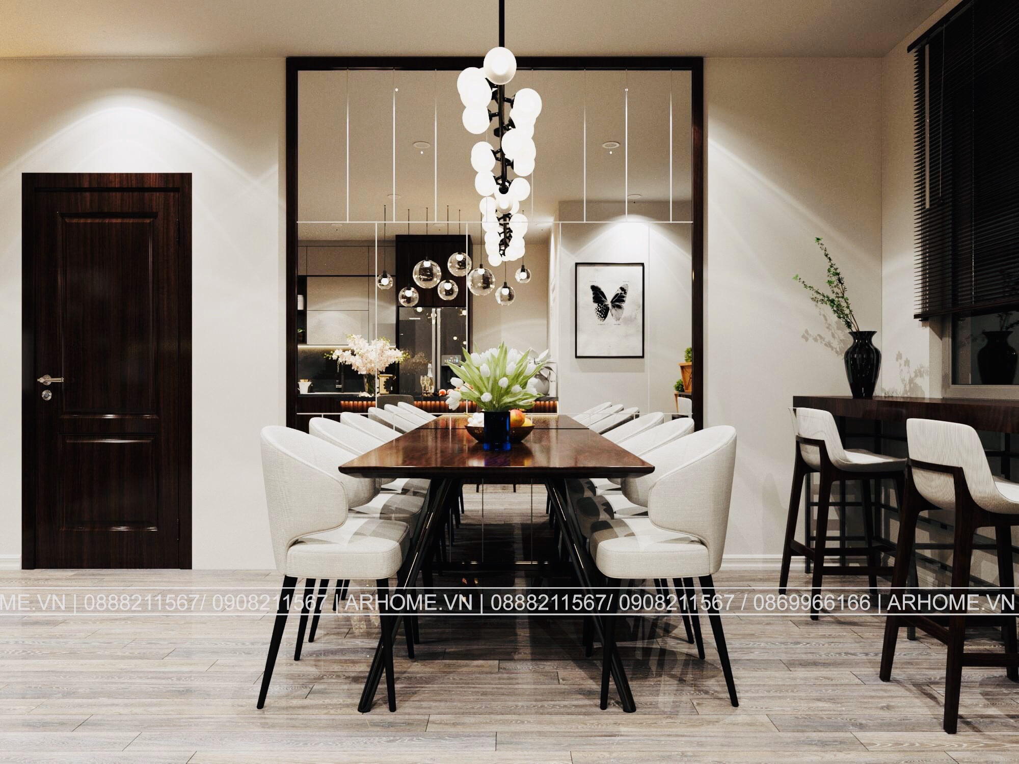 Thiết kế nội thất Chung Cư tại Hà Nội Thiết kế nội thất căn hộ chung cư Eurowindow màu nâu đen mạnh mẽ 1586590666 4