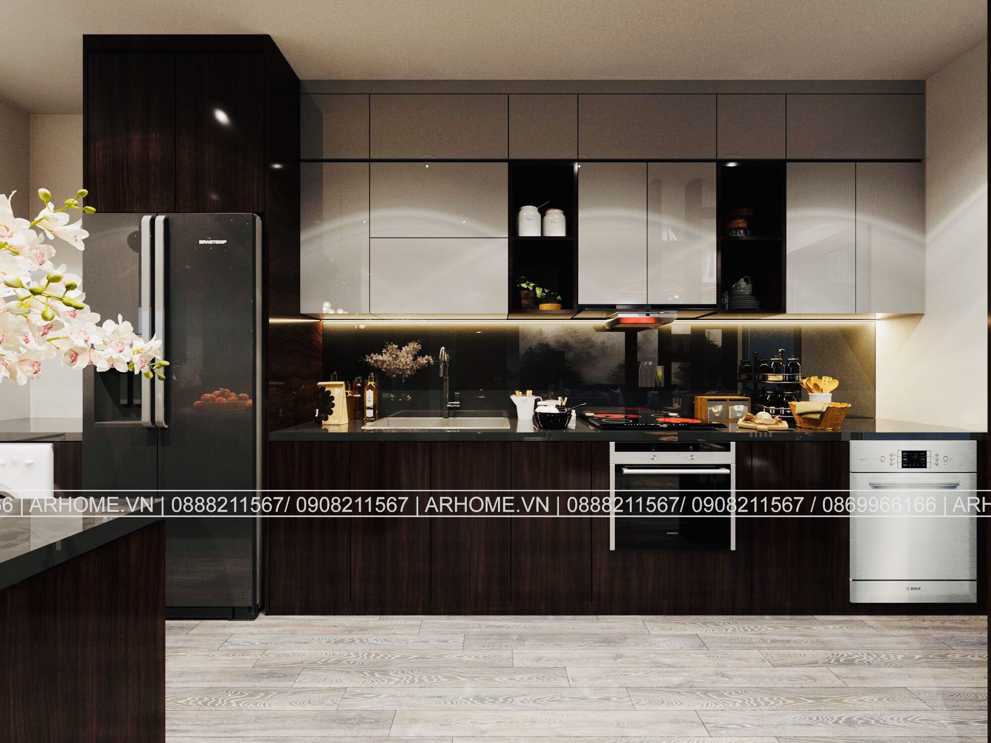 Thiết kế nội thất Chung Cư tại Hà Nội Thiết kế nội thất căn hộ chung cư Eurowindow màu nâu đen mạnh mẽ 1586590666 5