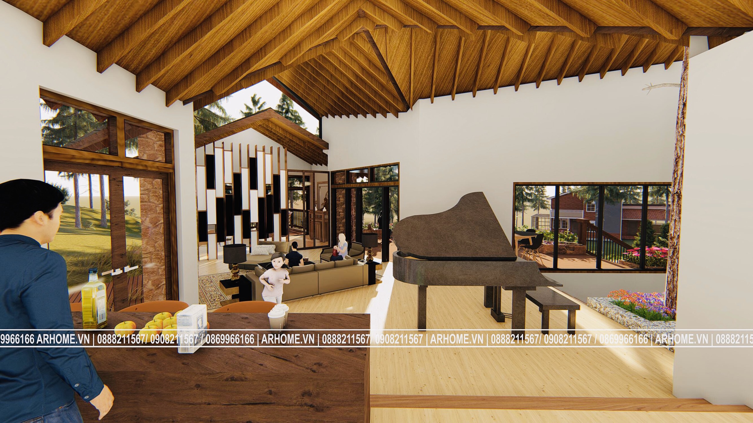 Thiết kế Biệt Thự tại Hà Nội Xanh mát với Thiết kế Ngoại thất Biệt thự nghỉ dưỡng THUNG LŨNG THANH XUÂN 1587108159 2