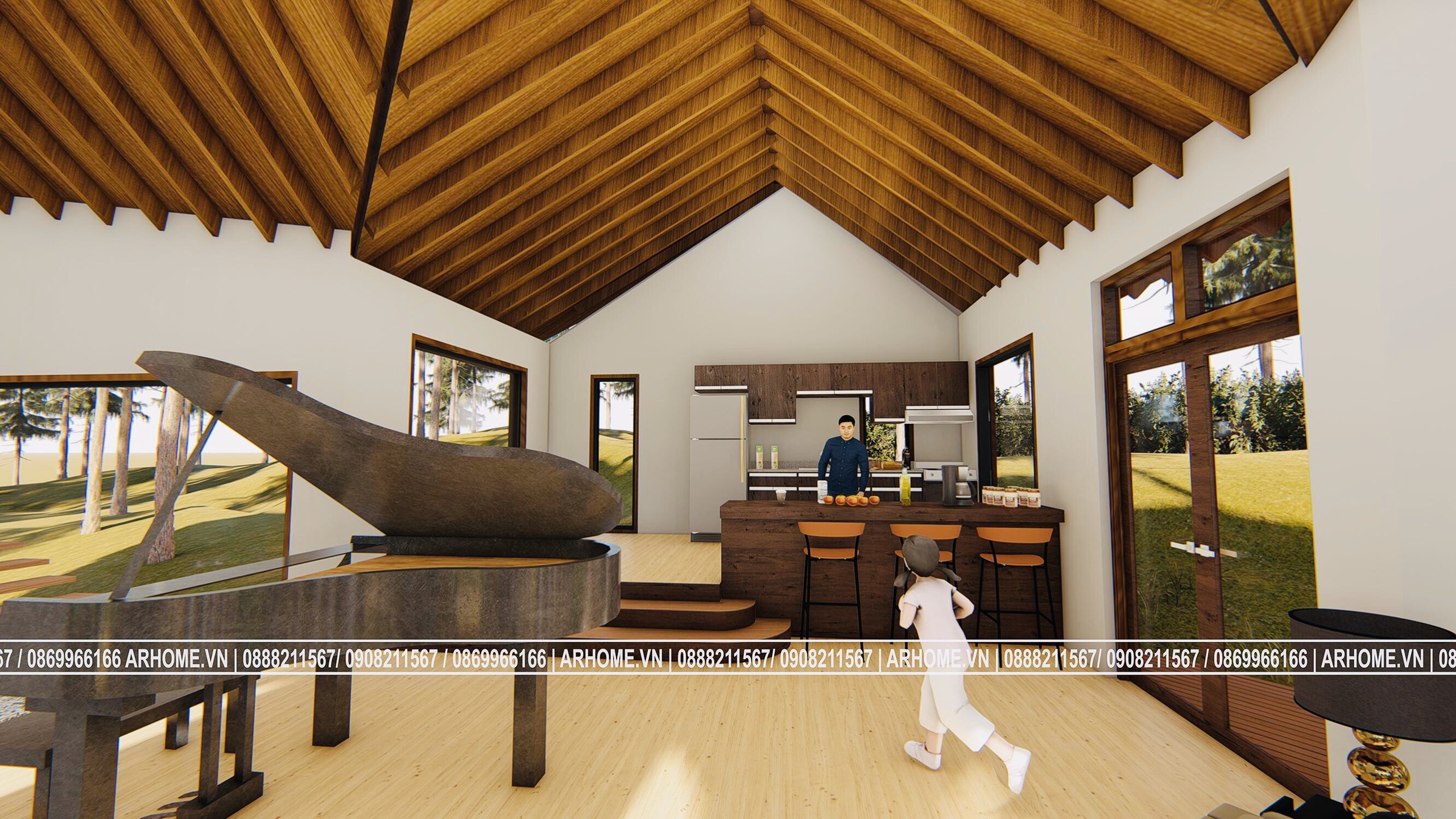 Thiết kế Biệt Thự tại Hà Nội Xanh mát với Thiết kế Ngoại thất Biệt thự nghỉ dưỡng THUNG LŨNG THANH XUÂN 1587108159 4