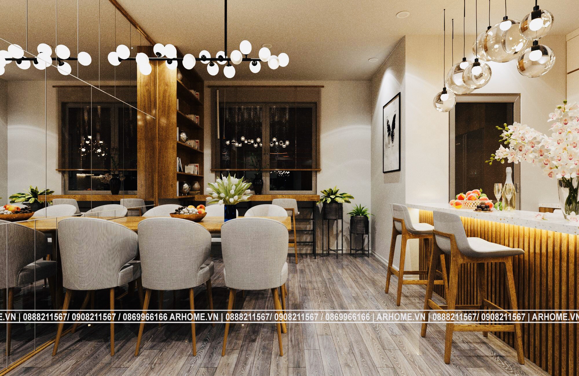 Thiết kế nội thất Chung Cư tại Hà Nội Tuyệt tác của vàng nâu trong Thiết kế nội thất căn hộ EuroWindow 1 Phòng ngủ 1587783634 0