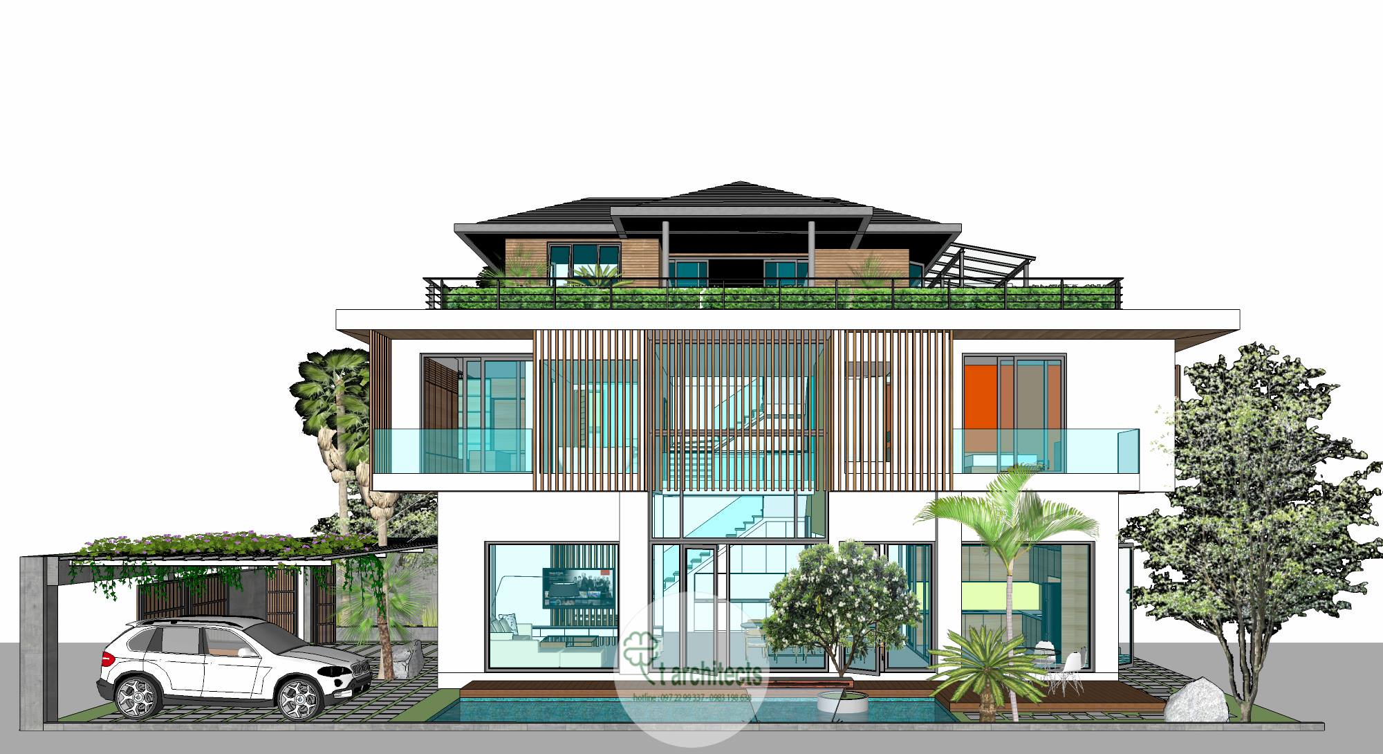 Thiết kế Biệt Thự tại Thanh Hóa Villa hiện đại nhà chú Hùng- Thanh Hóa 1589765920 0