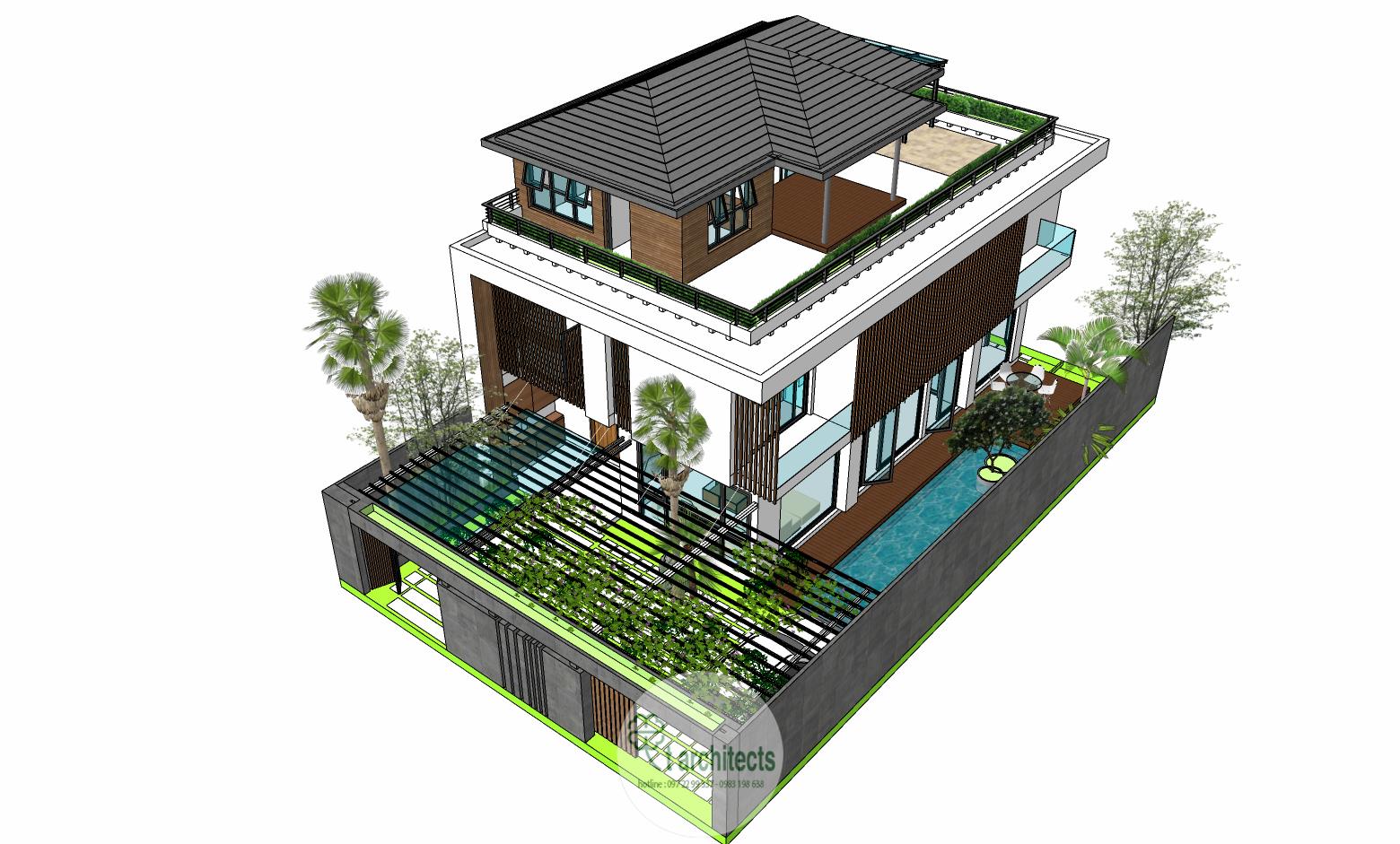 Thiết kế Biệt Thự tại Thanh Hóa Villa hiện đại nhà chú Hùng- Thanh Hóa 1589765921 1