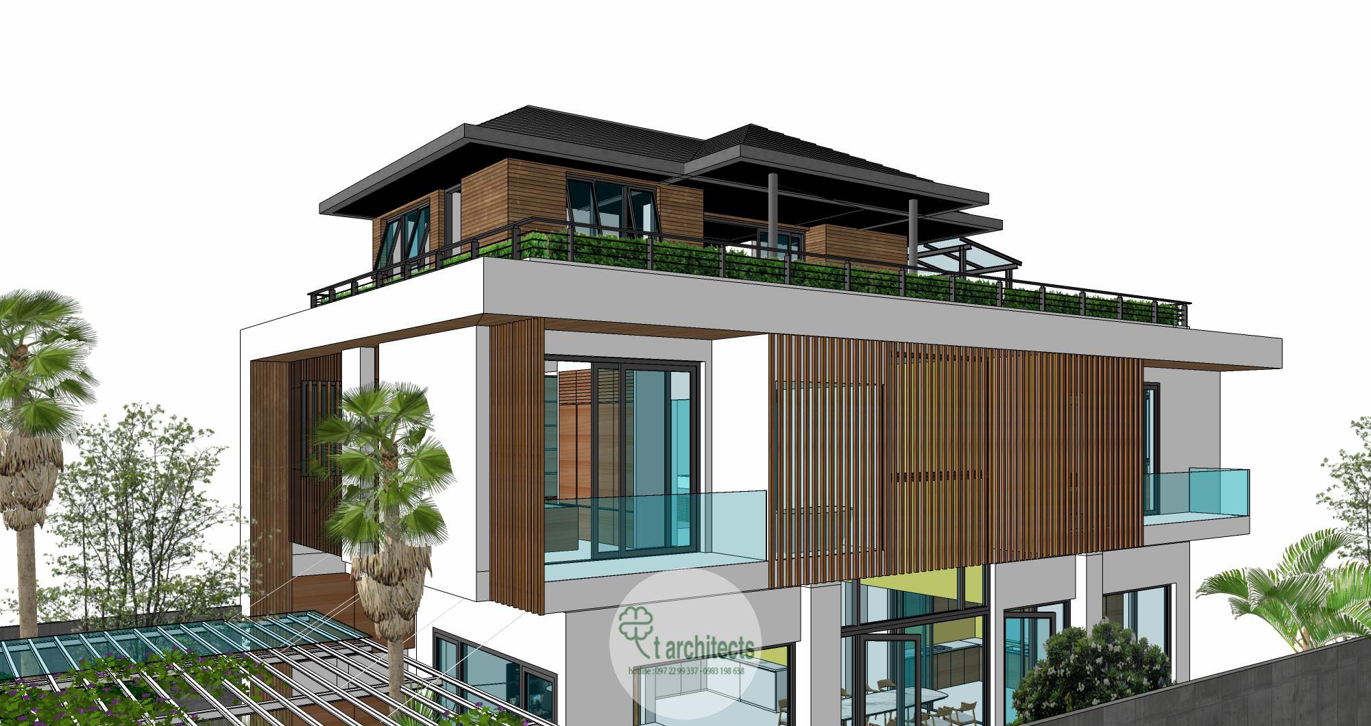 Thiết kế Biệt Thự tại Thanh Hóa Villa hiện đại nhà chú Hùng- Thanh Hóa 1589765921 2