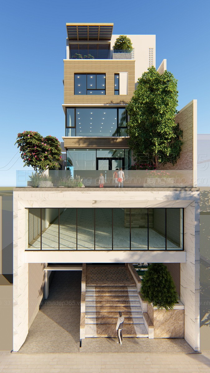 Thiết kế Nhà Mặt Phố tại Hà Nội Nhà Ở 5 Tầng Kết Hợp Văn Phòng Cho Thuê Diện Tích 10×20m 1589872778 5