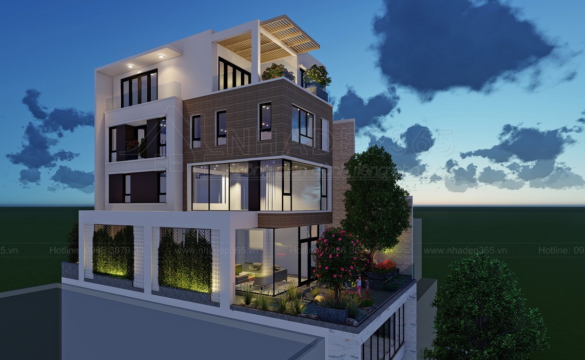 Thiết kế Nhà Mặt Phố tại Hà Nội Nhà Ở 5 Tầng Kết Hợp Văn Phòng Cho Thuê Diện Tích 10×20m 1589872779 11