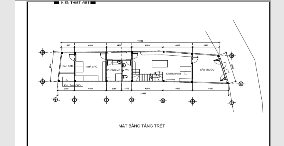 Thiết kế Nhà Mặt Phố tại Long An 