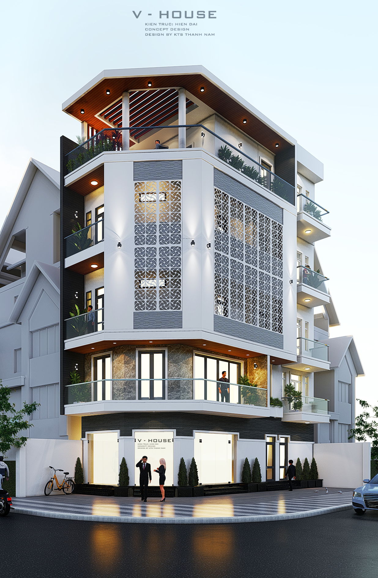 Thiết kế Nhà Mặt Phố tại Hồ Chí Minh V - HOUSE - QUẬN 2 1590372391 0