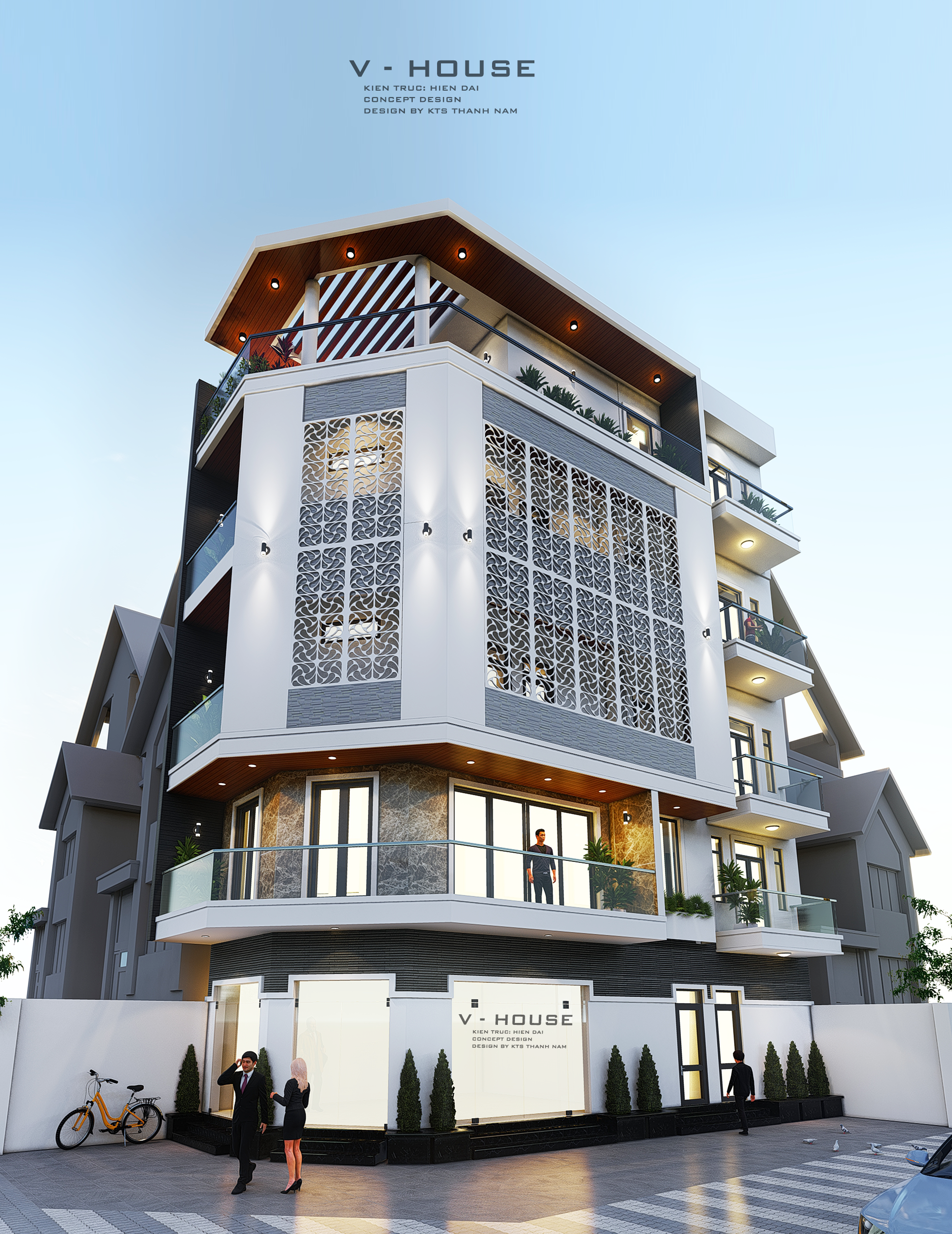 Thiết kế Nhà Mặt Phố tại Hồ Chí Minh V - HOUSE - QUẬN 2 1590372391 2