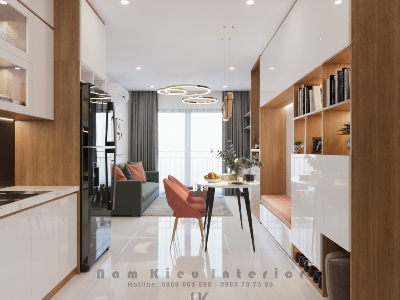 Thiết kế nội thất Chung Cư tại Hà Nội Căn hộ 2pn vinhomes ocean park gia lâm