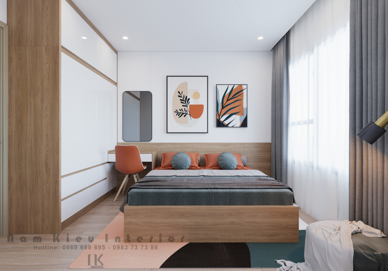 Thiết kế nội thất Chung Cư tại Hà Nội Căn hộ 2pn vinhomes ocean park gia lâm 1590716434 0