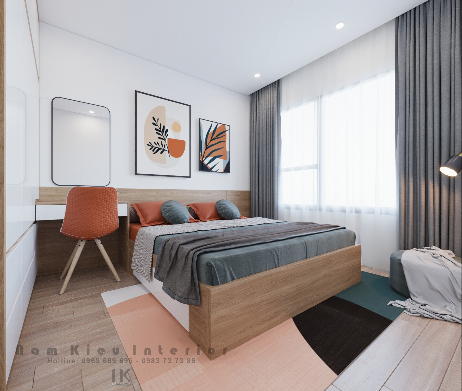 Thiết kế nội thất Chung Cư tại Hà Nội Căn hộ 2pn vinhomes ocean park gia lâm 1590716435 1