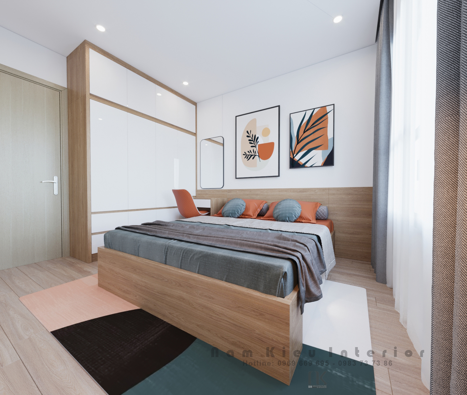 Thiết kế nội thất Chung Cư tại Hà Nội Căn hộ 2pn vinhomes ocean park gia lâm 1590716435 2