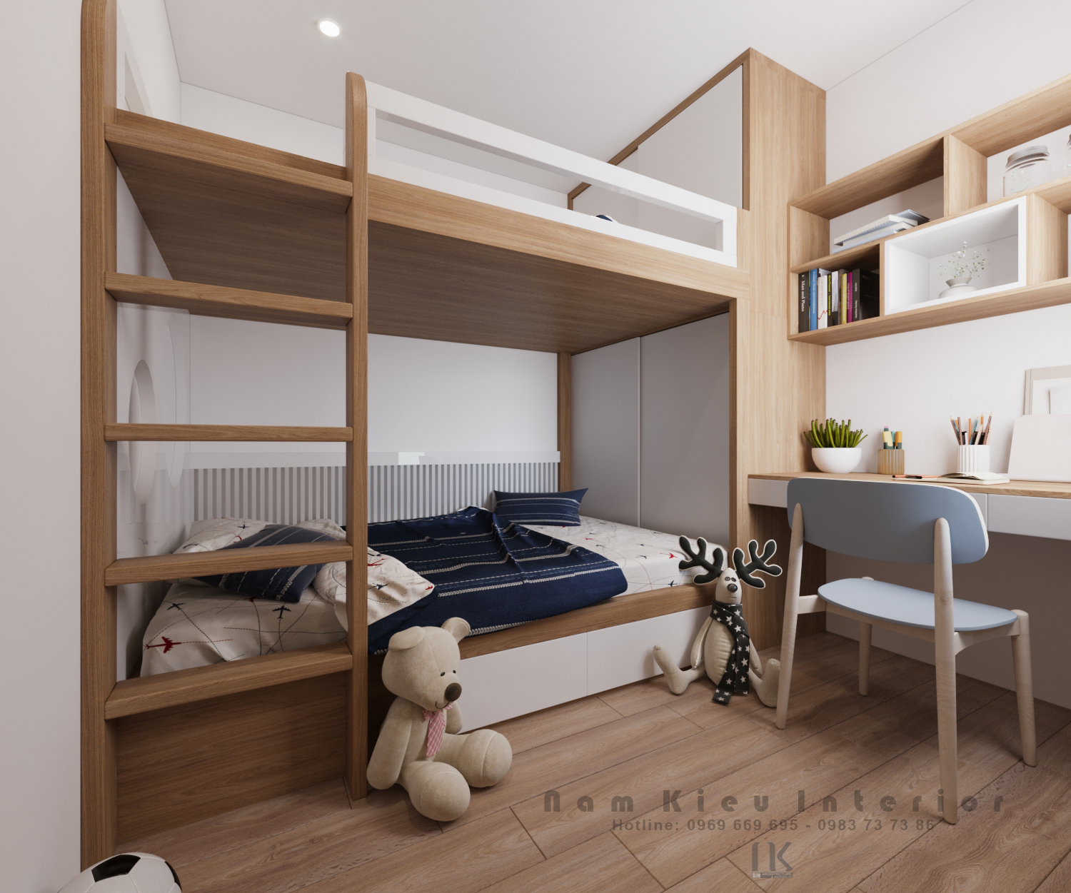 Thiết kế nội thất Chung Cư tại Hà Nội Căn hộ 2pn vinhomes ocean park gia lâm 1590716436 8