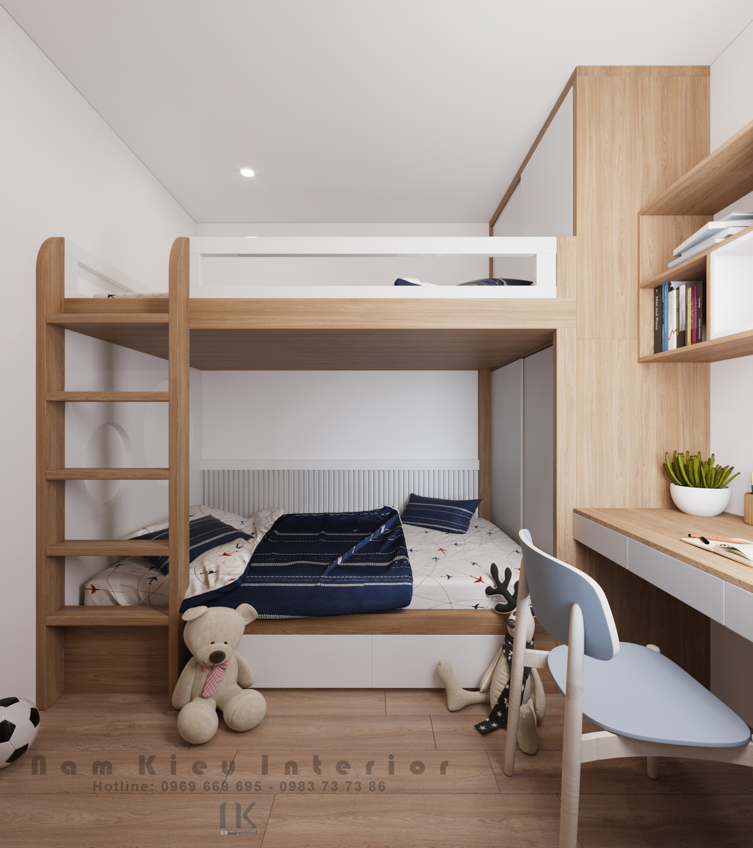 Thiết kế nội thất Chung Cư tại Hà Nội Căn hộ 2pn vinhomes ocean park gia lâm 1590716436 9