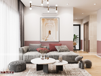 Thiết kế nội thất Chung Cư tại Hà Nội Vinhomes Smart City Căn 2PN 1WC!!!