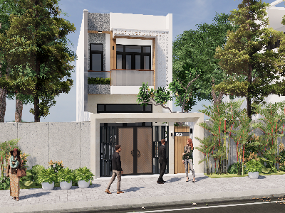 Thiết kế Nhà Mặt Phố tại Đà Nẵng Thiết kế và thi công công trình nhà ở Thím Dung Xã Phước, Huyện Hòa Vang, Tp Đà Nẵng