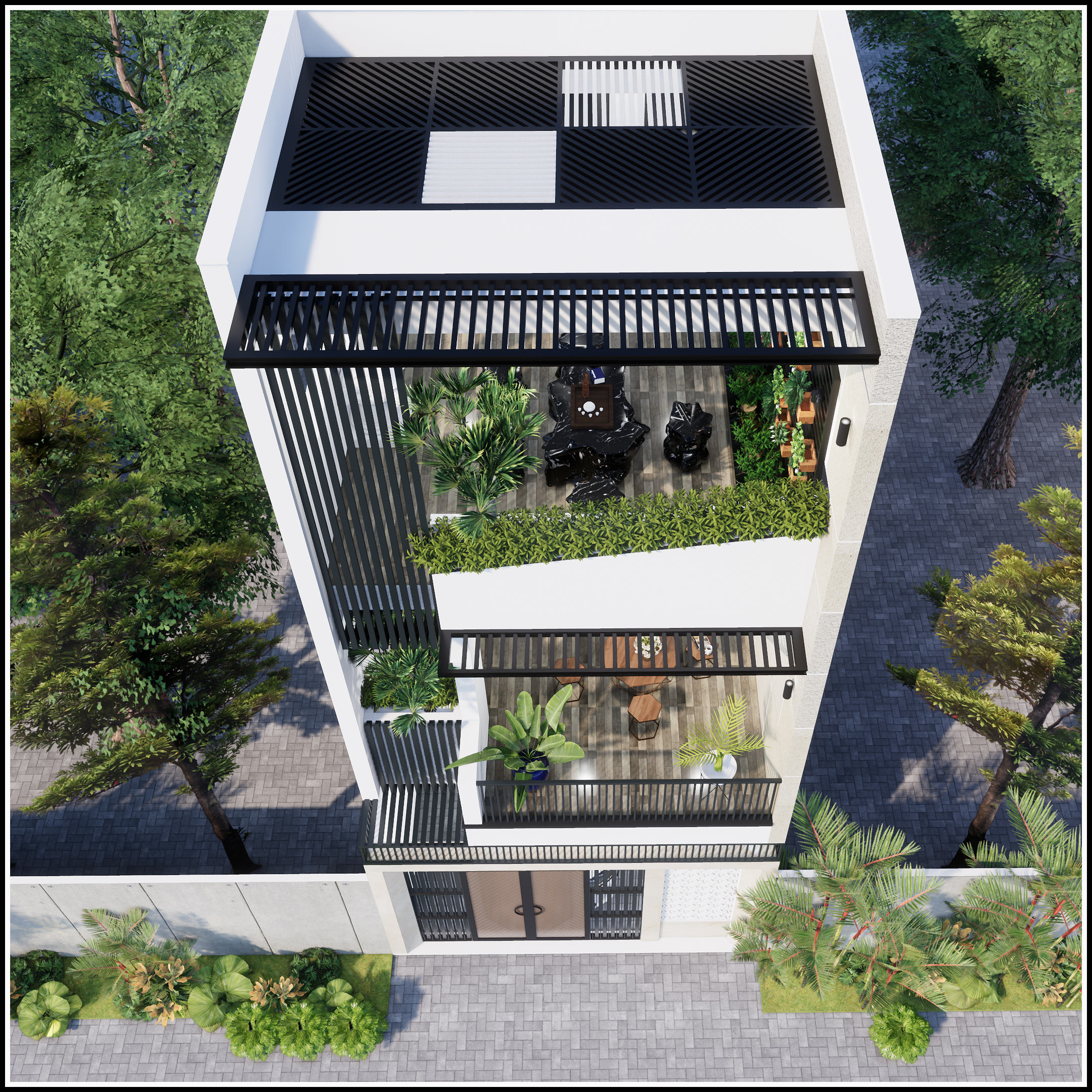 Thiết kế Nhà Mặt Phố tại Đà Nẵng CÔNG TRÌNH THIẾT KẾ VÀ THI CÔNG NHÀ Ở GIA ĐÌNH 1593488602 5