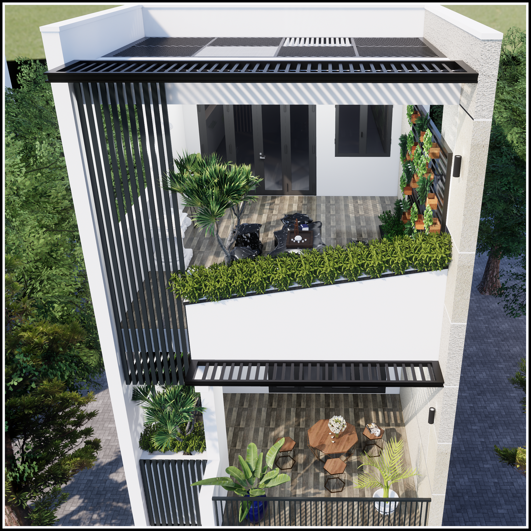 Thiết kế Nhà Mặt Phố tại Đà Nẵng CÔNG TRÌNH THIẾT KẾ VÀ THI CÔNG NHÀ Ở GIA ĐÌNH 1593488603 4