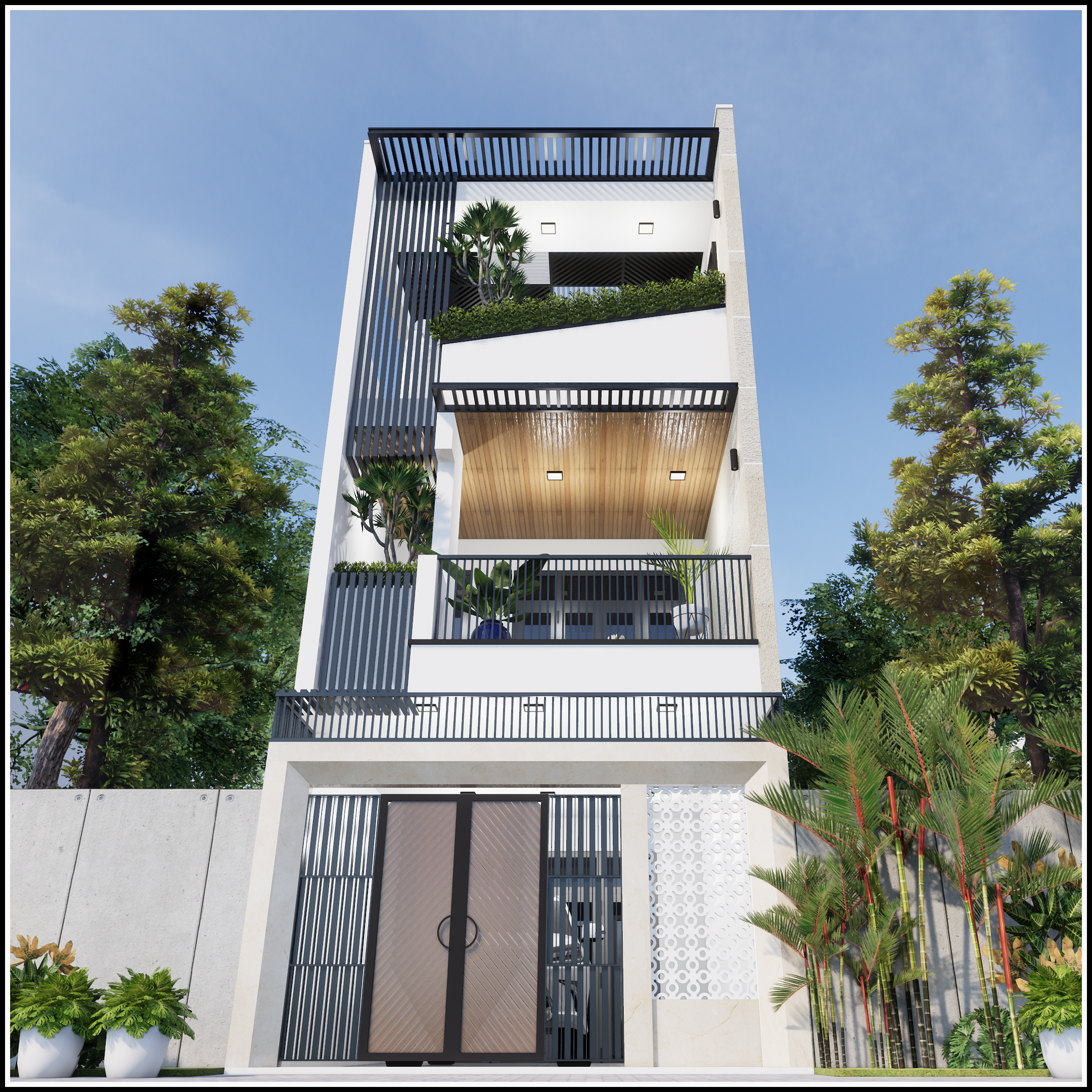 Thiết kế Nhà Mặt Phố tại Đà Nẵng CÔNG TRÌNH THIẾT KẾ VÀ THI CÔNG NHÀ Ở GIA ĐÌNH 1593488605 6