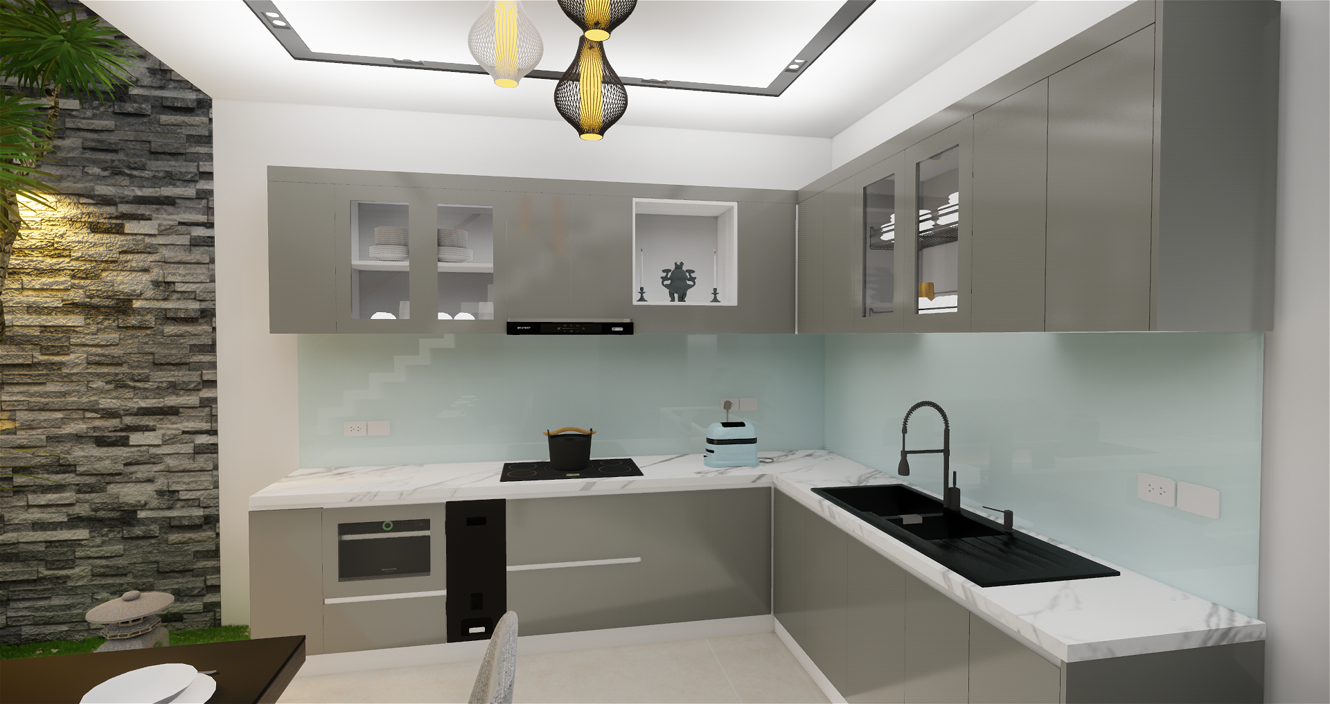 Thiết kế Nhà Mặt Phố tại Đà Nẵng CÔNG TRÌNH THIẾT KẾ VÀ THI CÔNG NHÀ Ở GIA ĐÌNH 1593488609 19