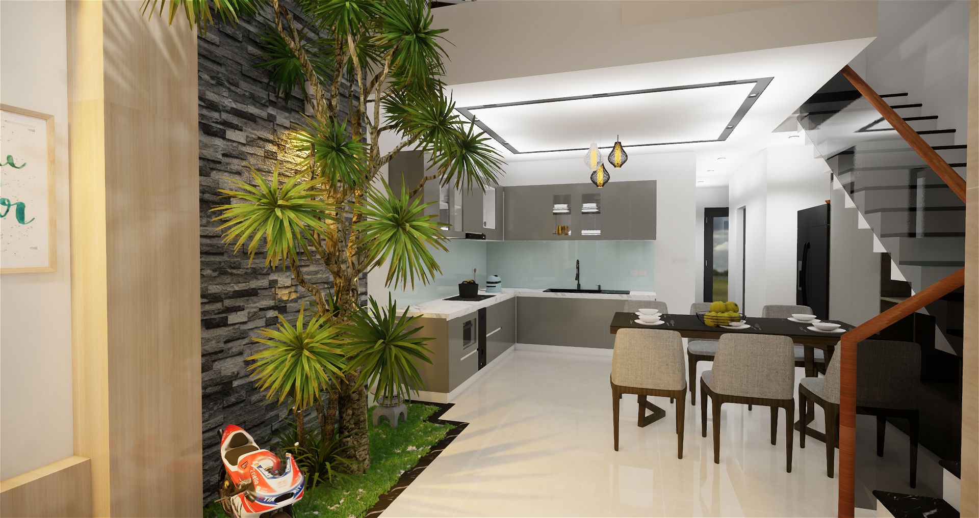 Thiết kế Nhà Mặt Phố tại Đà Nẵng CÔNG TRÌNH THIẾT KẾ VÀ THI CÔNG NHÀ Ở GIA ĐÌNH 1593488611 21