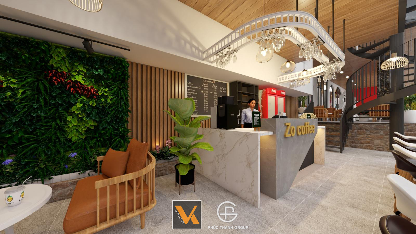 Thiết kế nội thất Cafe tại Vĩnh Phúc Tam Dao Coffee & Hotel 1593609648 5