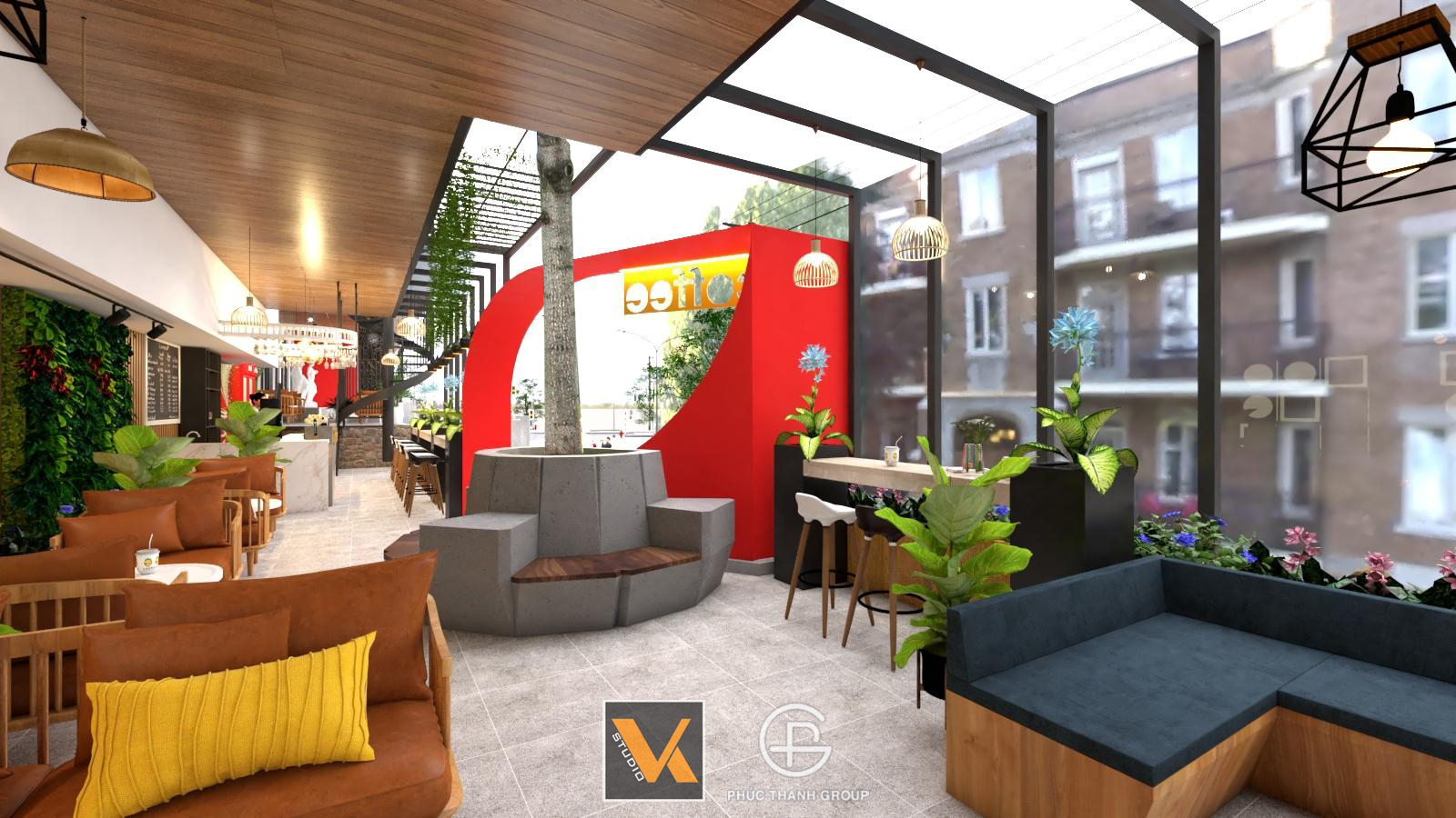 Thiết kế nội thất Cafe tại Vĩnh Phúc Tam Dao Coffee & Hotel 1593609648 7