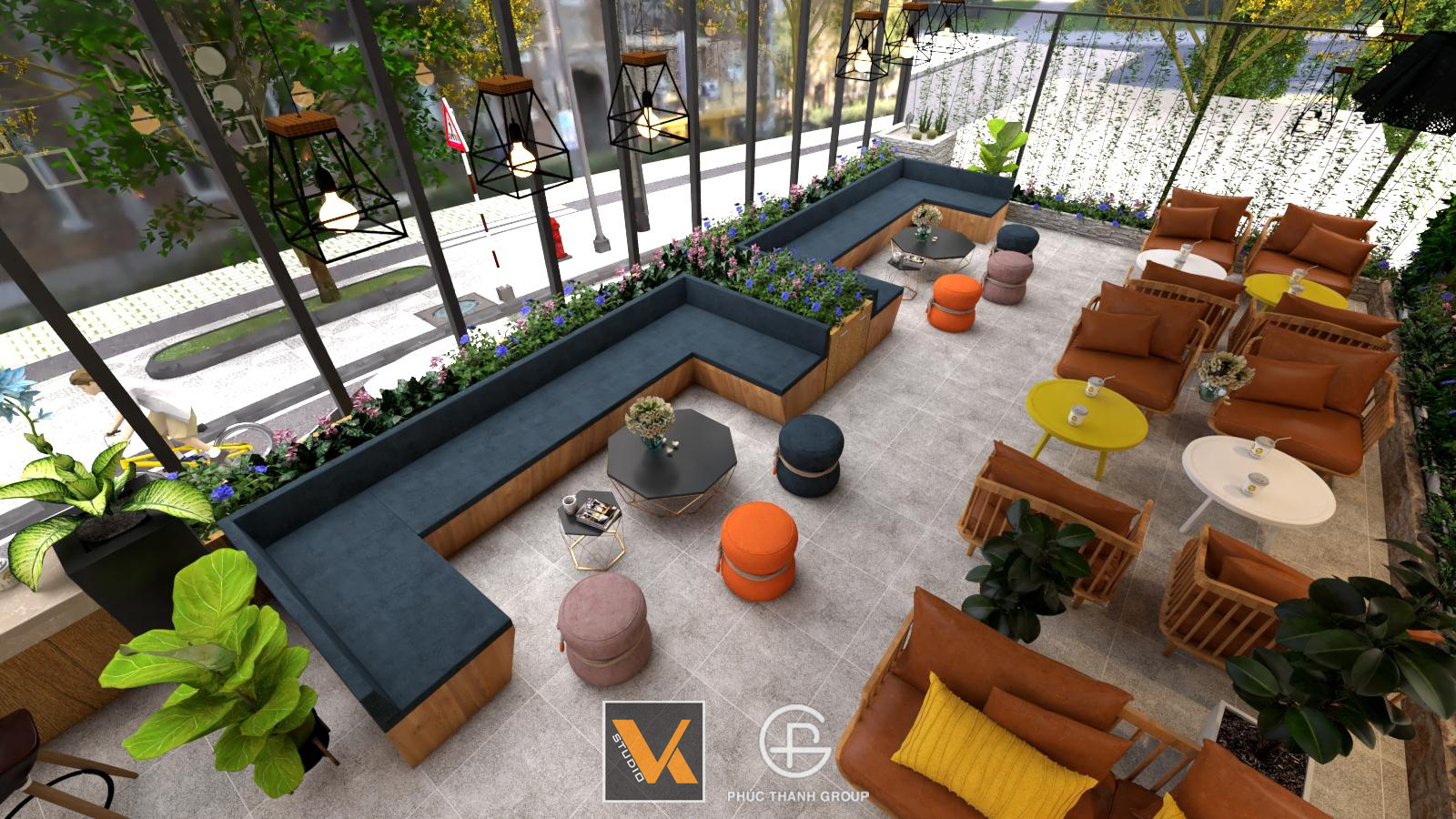 Thiết kế nội thất Cafe tại Vĩnh Phúc Tam Dao Coffee & Hotel 1593609648 9