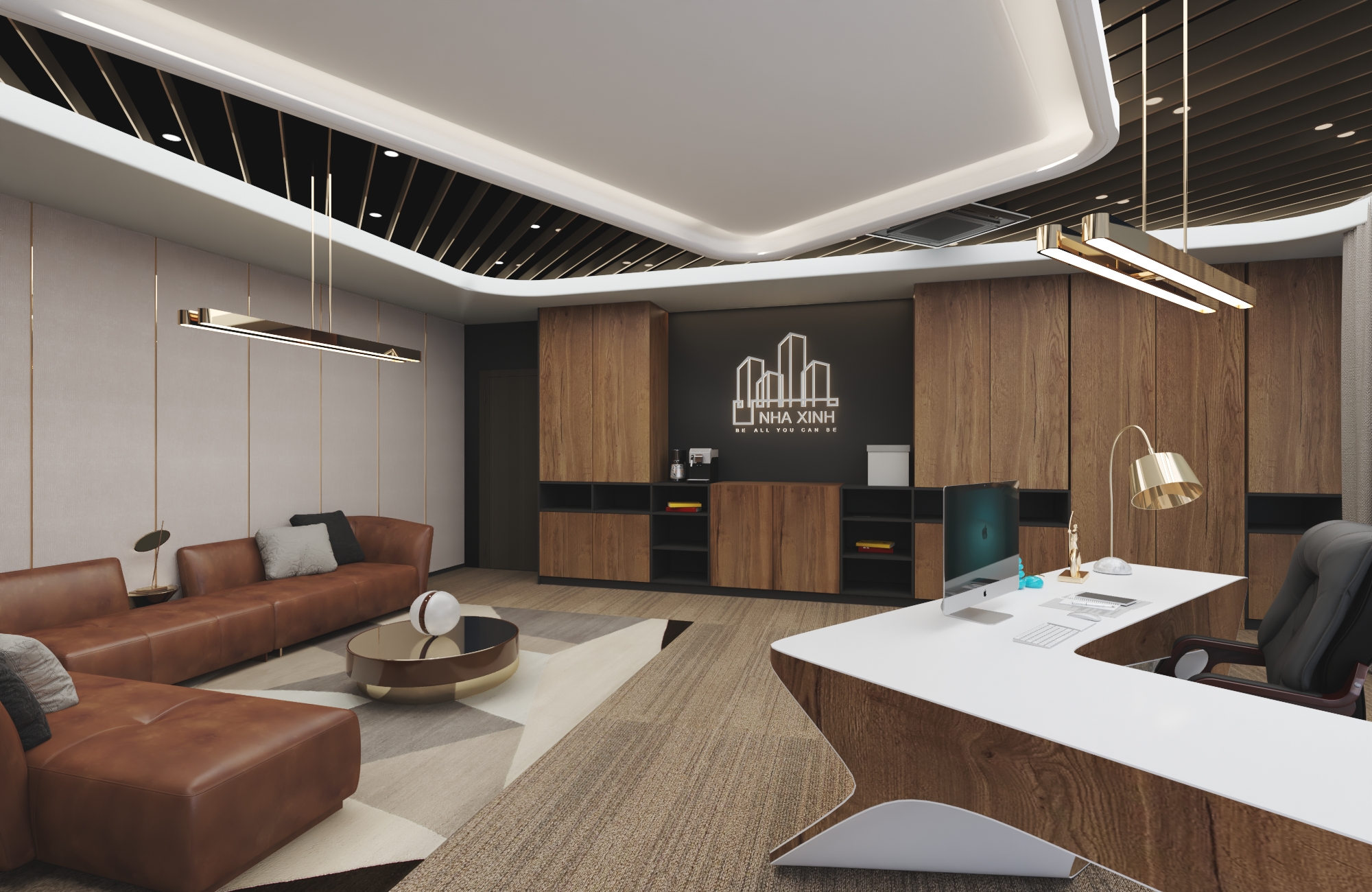 Thiết kế nội thất Văn Phòng tại Hồ Chí Minh VĂN PHÒNG CÔNG TY KIẾN TRÚC VÀ NỘI THẤT NHÀ XINH 1594800455 0