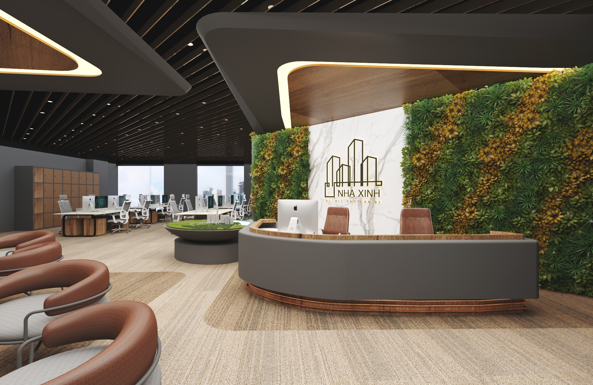 Thiết kế nội thất Văn Phòng tại Hồ Chí Minh VĂN PHÒNG CÔNG TY KIẾN TRÚC VÀ NỘI THẤT NHÀ XINH 1594800457 10