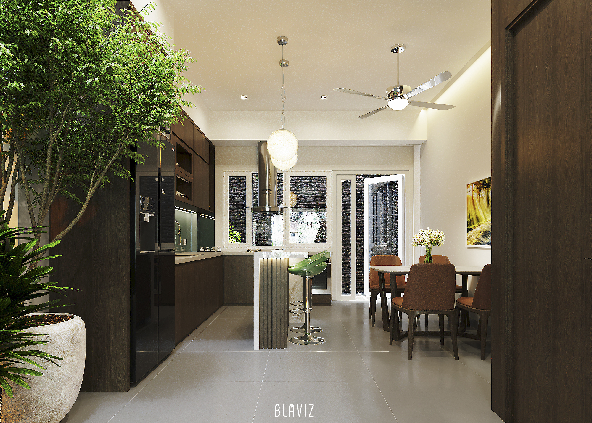 Thiết kế nội thất Nhà Mặt Phố tại Hồ Chí Minh 200606_Anh Hân 1595398252 3