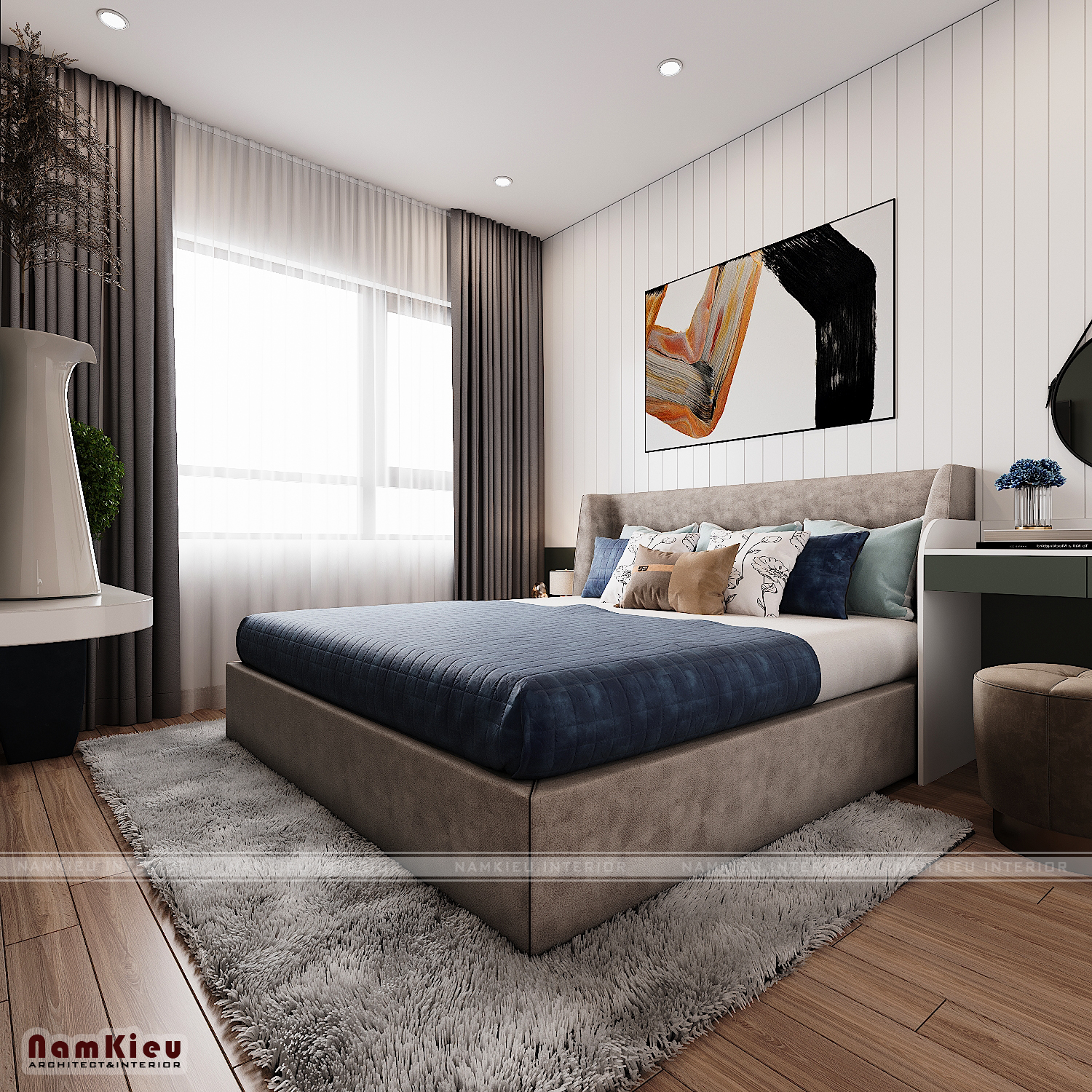 Thiết kế nội thất Chung Cư tại Hồ Chí Minh Vẫn là 2PN tại Vinhomes Smartcity!!! 1595899467 5