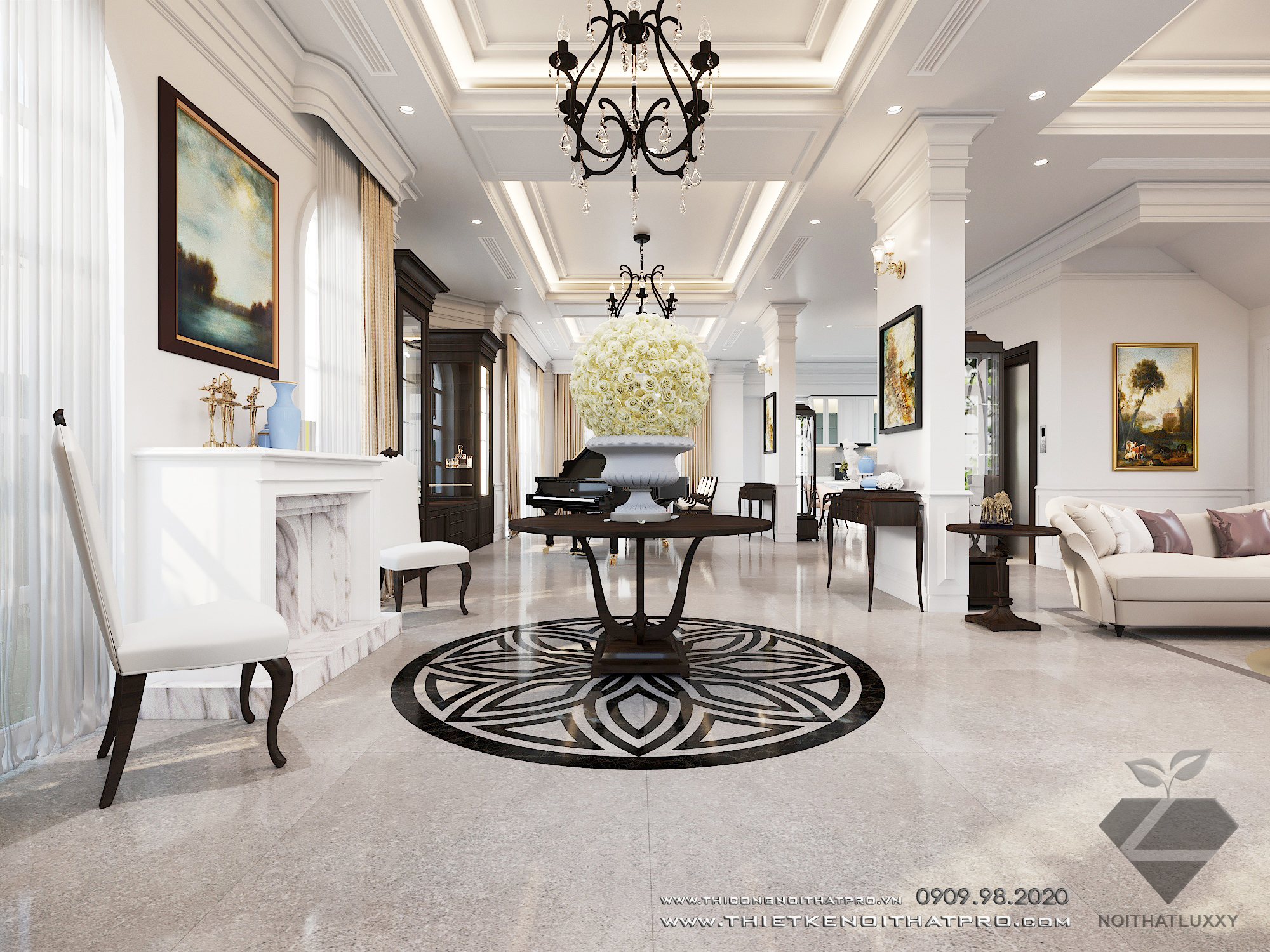 Thiết kế nội thất Biệt Thự tại Hà Nội Biệt thự Vinhomes the Hảmony 1599550156 0