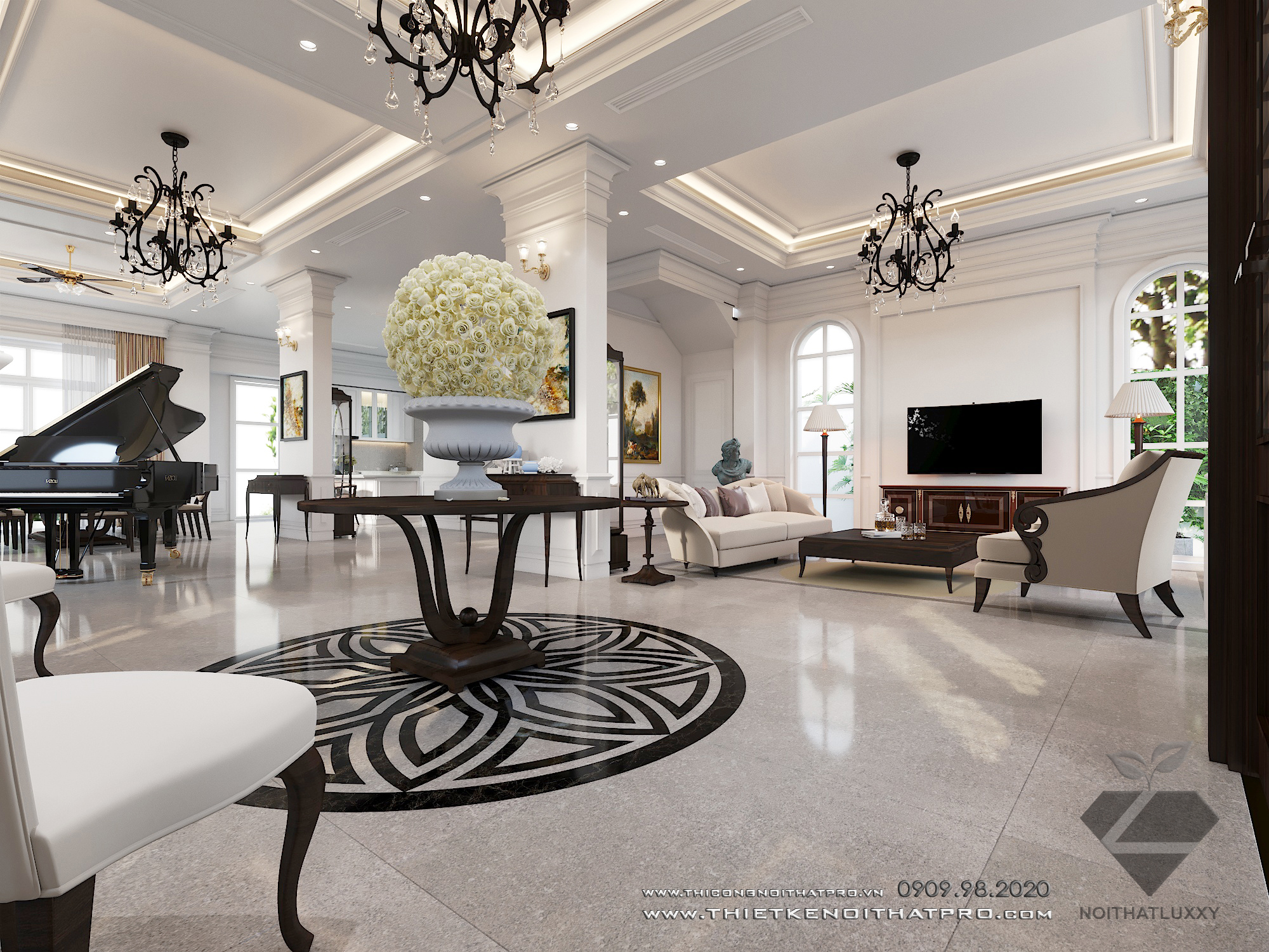 Thiết kế nội thất Biệt Thự tại Hà Nội Biệt thự Vinhomes the Hảmony 1599550157 7