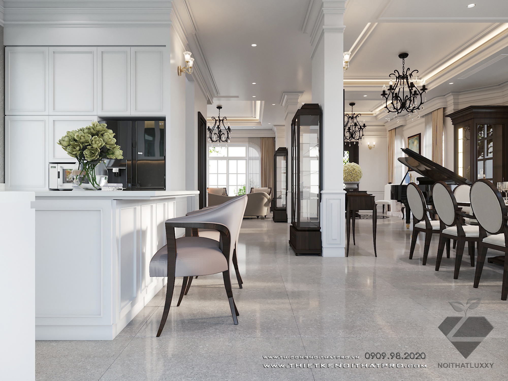 Thiết kế nội thất Biệt Thự tại Hà Nội Biệt thự Vinhomes the Hảmony 1599550158 11