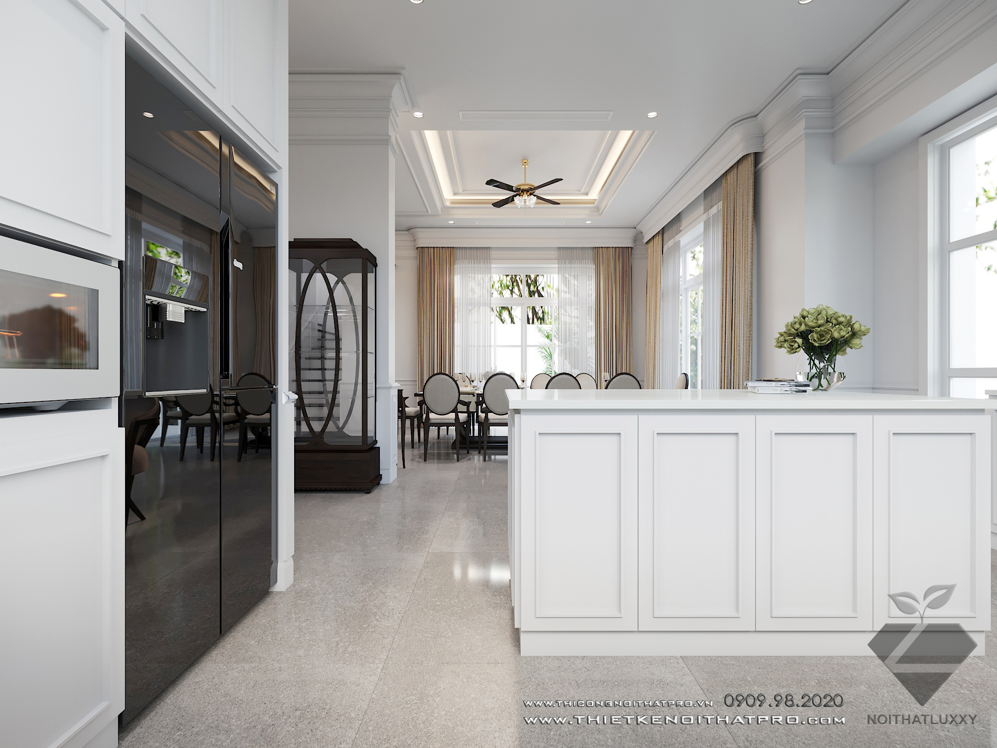 Thiết kế nội thất Biệt Thự tại Hà Nội Biệt thự Vinhomes the Hảmony 1599550159 12