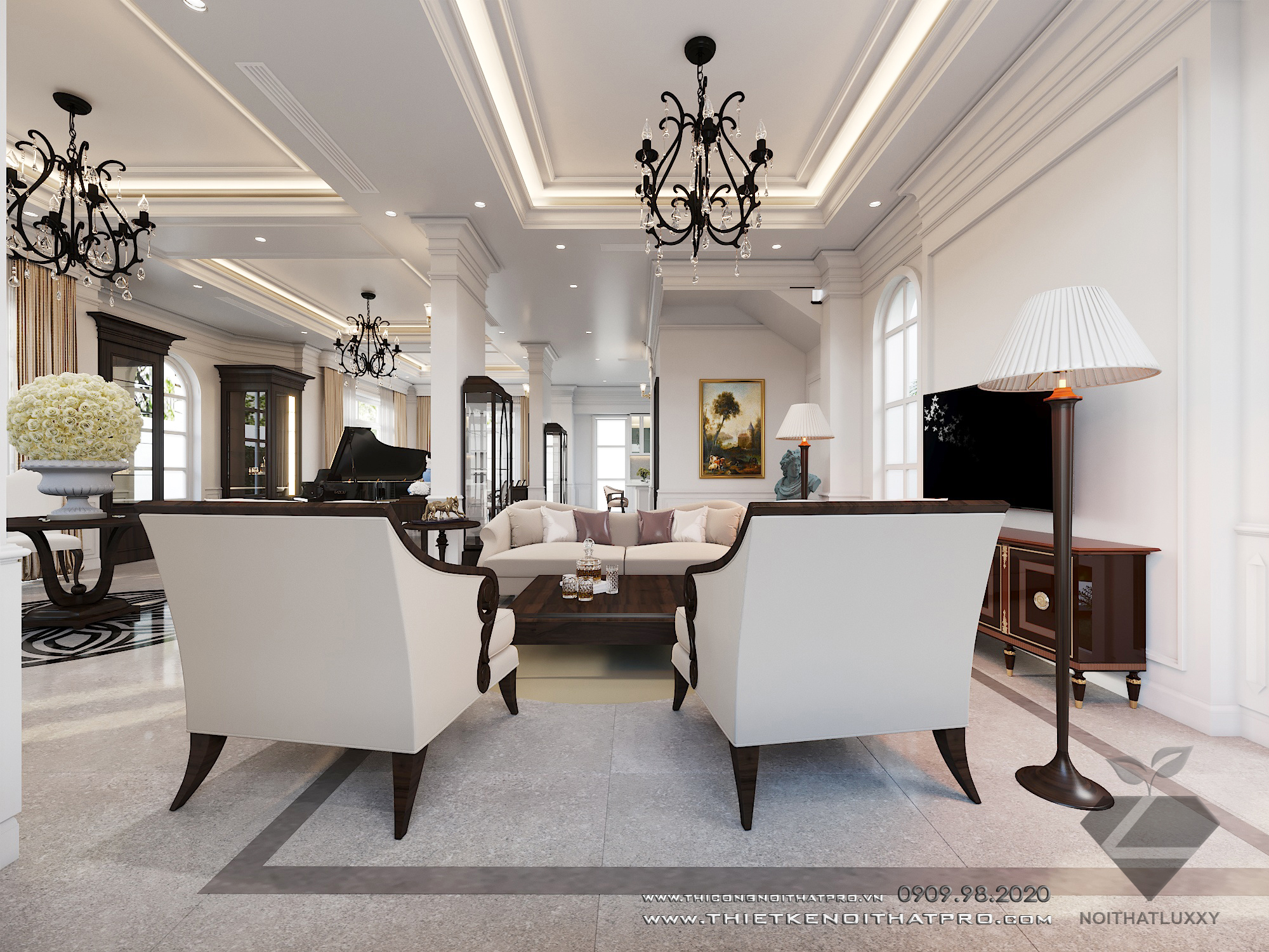 Thiết kế nội thất Biệt Thự tại Hà Nội Biệt thự Vinhomes the Hảmony 1599550159 8