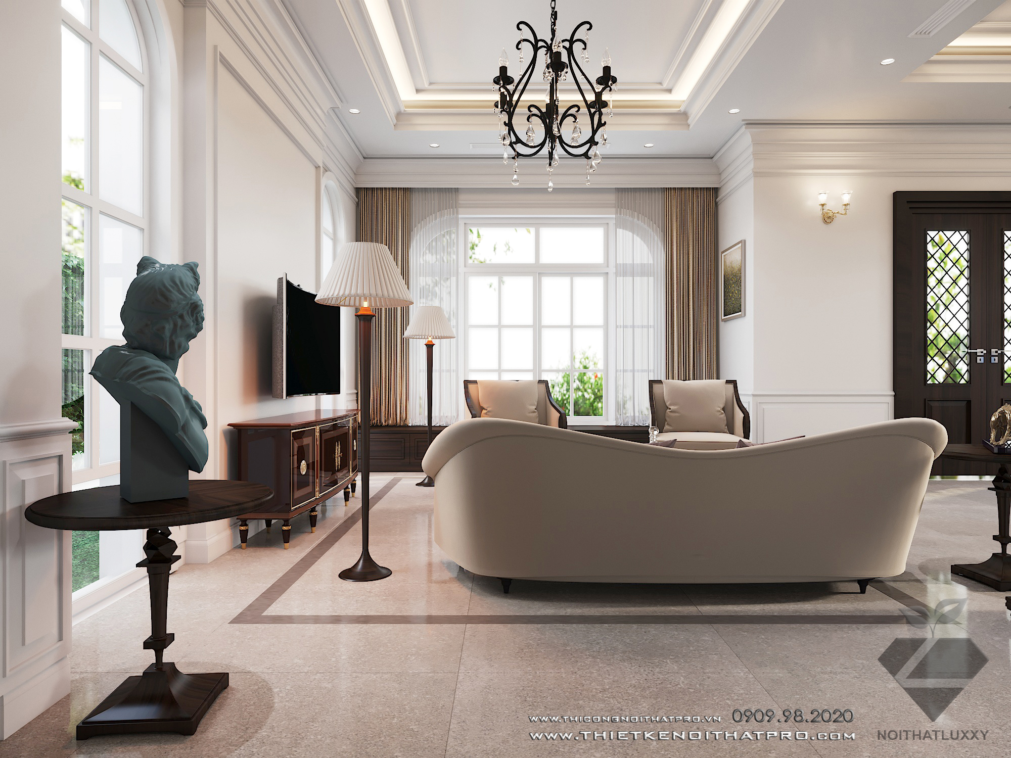 Thiết kế nội thất Biệt Thự tại Hà Nội Biệt thự Vinhomes the Hảmony 1599550160 13