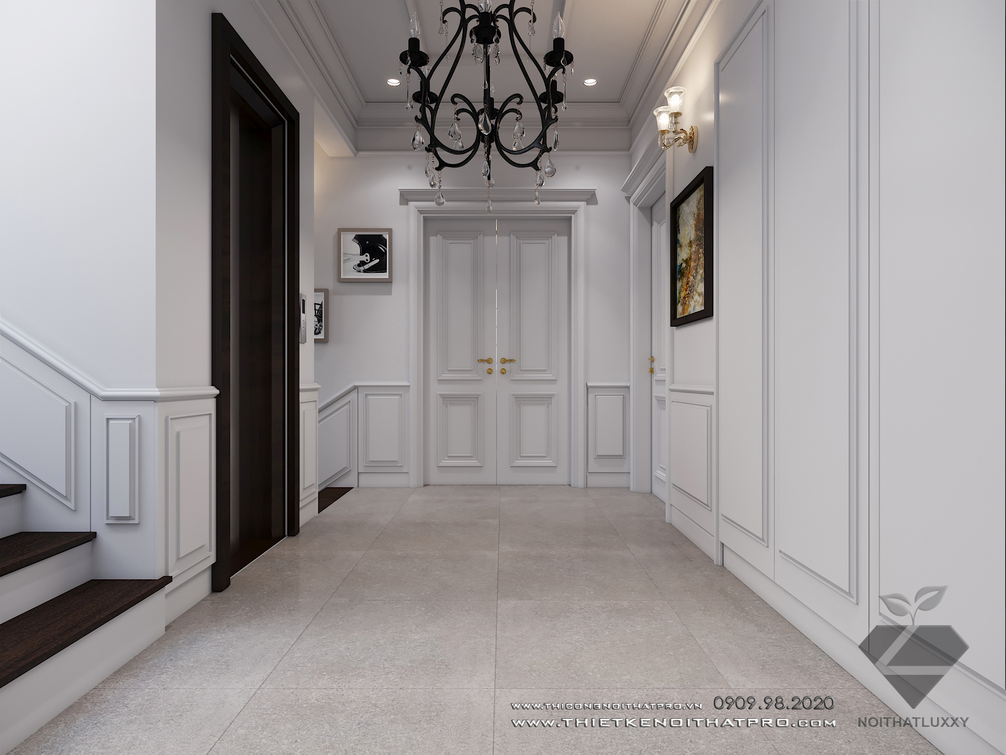 Thiết kế nội thất Biệt Thự tại Hà Nội Biệt thự Vinhomes the Hảmony 1599550161 18