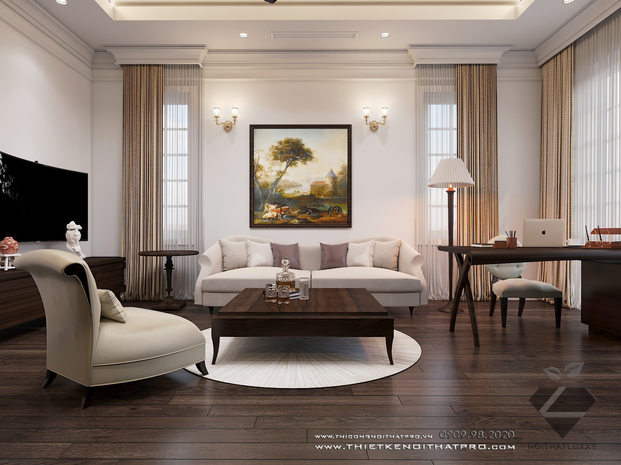 Thiết kế nội thất Biệt Thự tại Hà Nội Biệt thự Vinhomes the Hảmony 1599550166 35