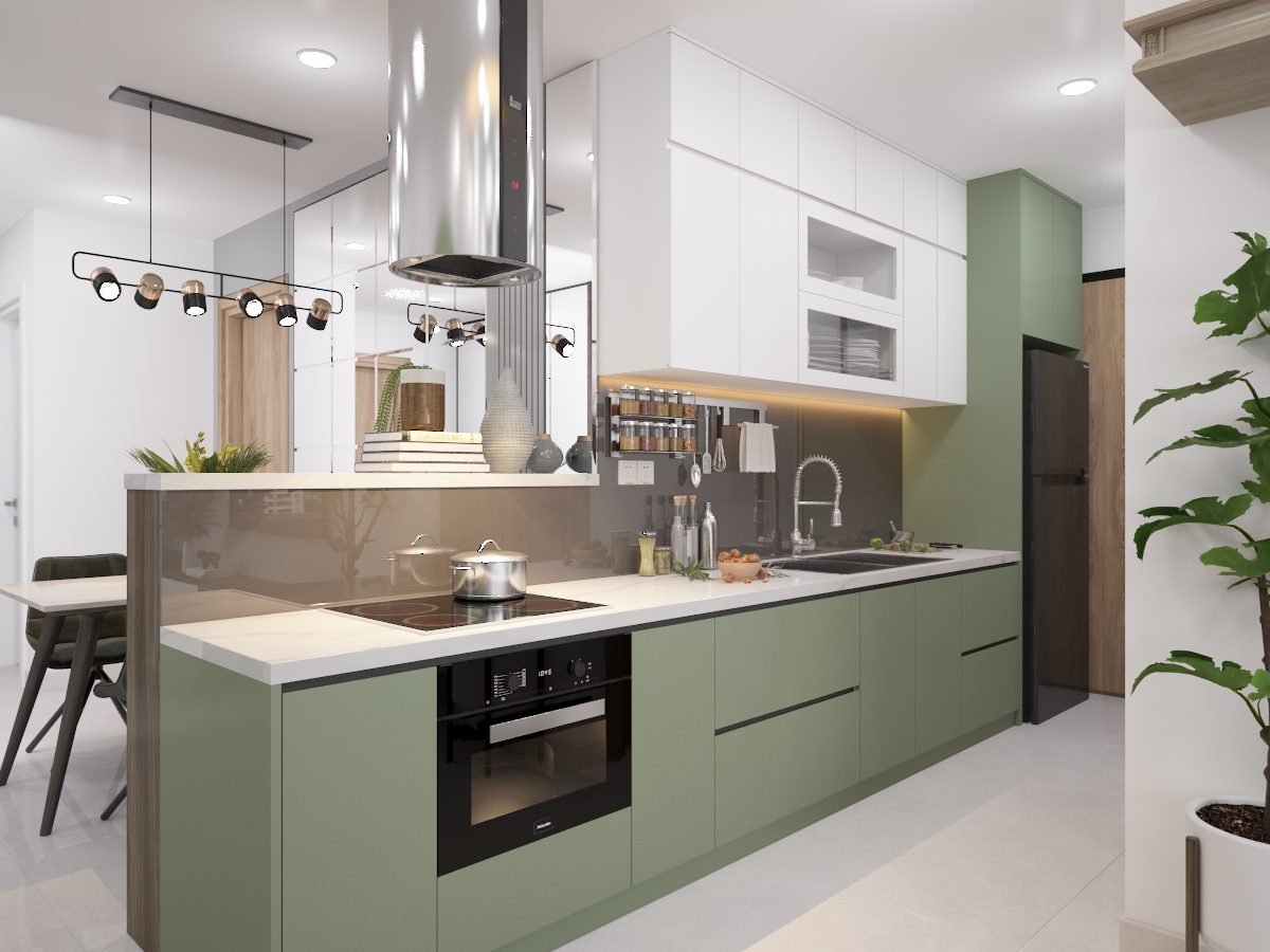 Thiết kế nội thất Chung Cư tại Hồ Chí Minh CĂN HỘ GREEN RIVER Q8 - CĂN HỘ XANH 1607028539 3