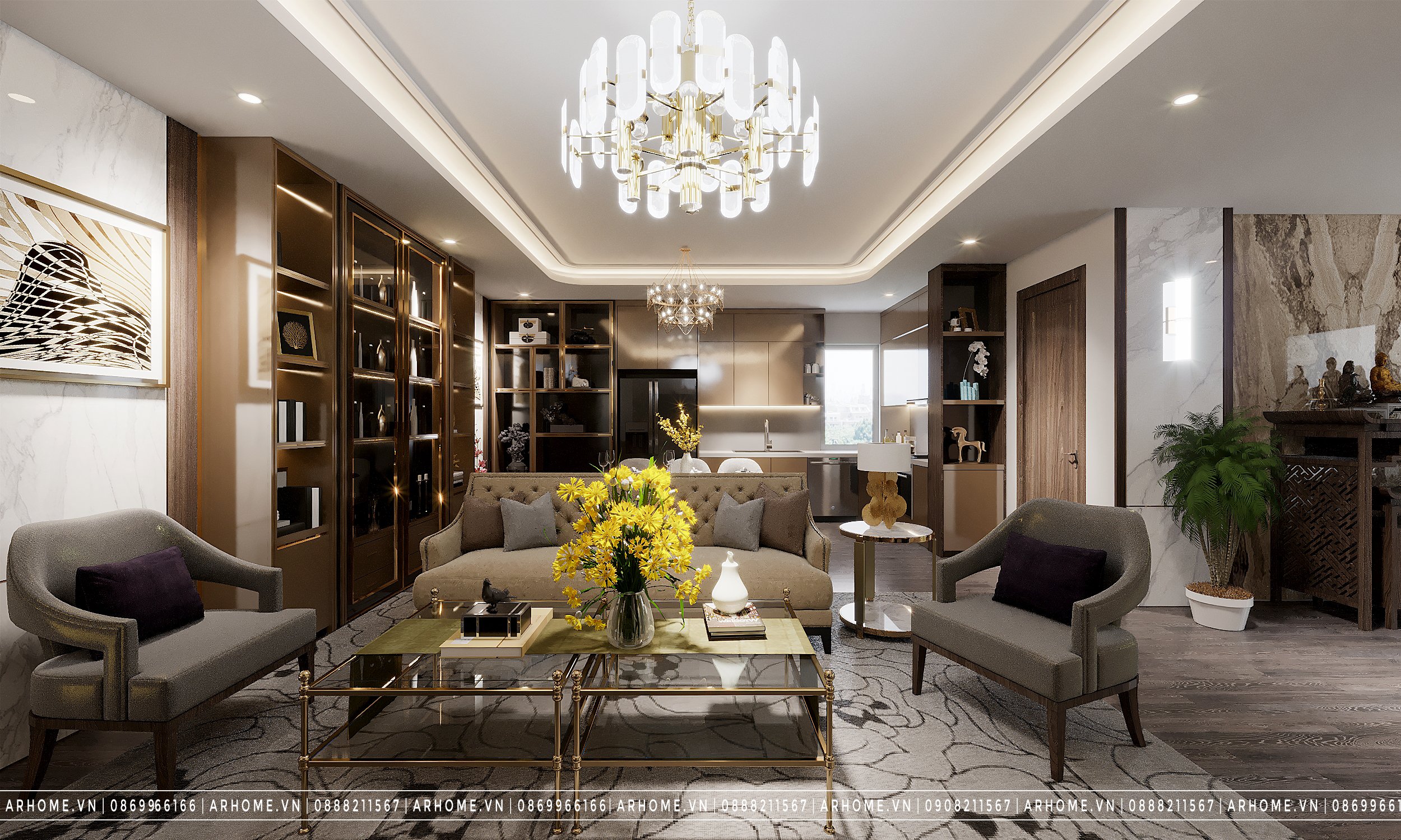 Thiết kế nội thất Chung Cư tại Hà Nội Thiết kế nội thất căn hộ chung cư N05 Hoàng Đạo Thuý phong cách Hiện Đại 1610507685 3