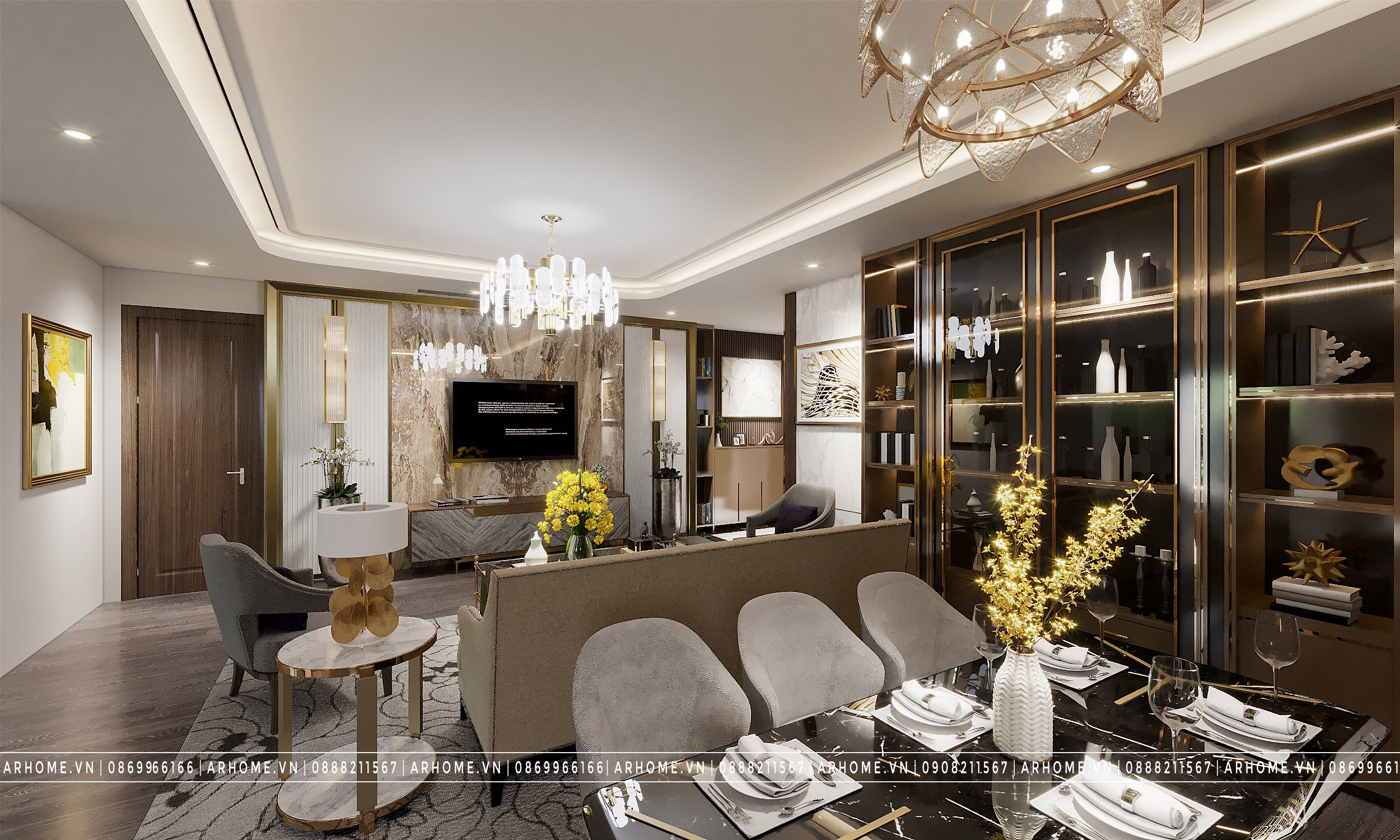 Thiết kế nội thất Chung Cư tại Hà Nội Thiết kế nội thất căn hộ chung cư N05 Hoàng Đạo Thuý phong cách Hiện Đại 1610507685 7